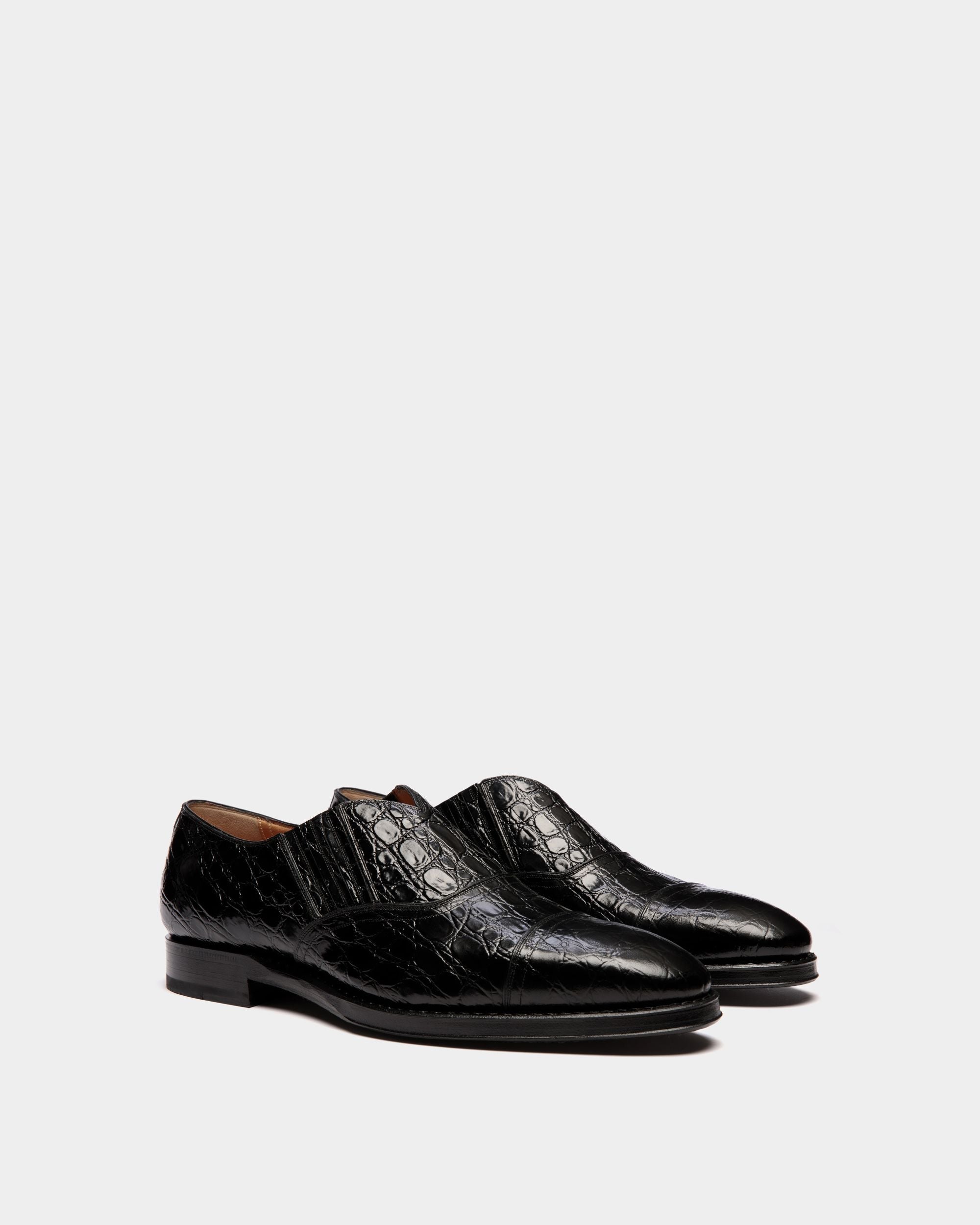 Bally Global - Scribe Loafer in Black Printed Leather - Black