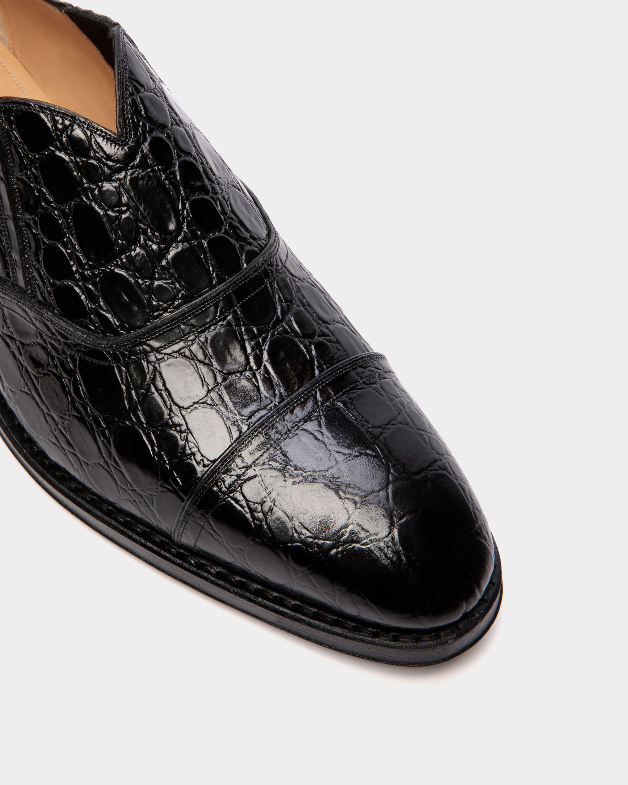 Bally Global - Mocasín Scribe De Piel Gofrada Negra - Negro