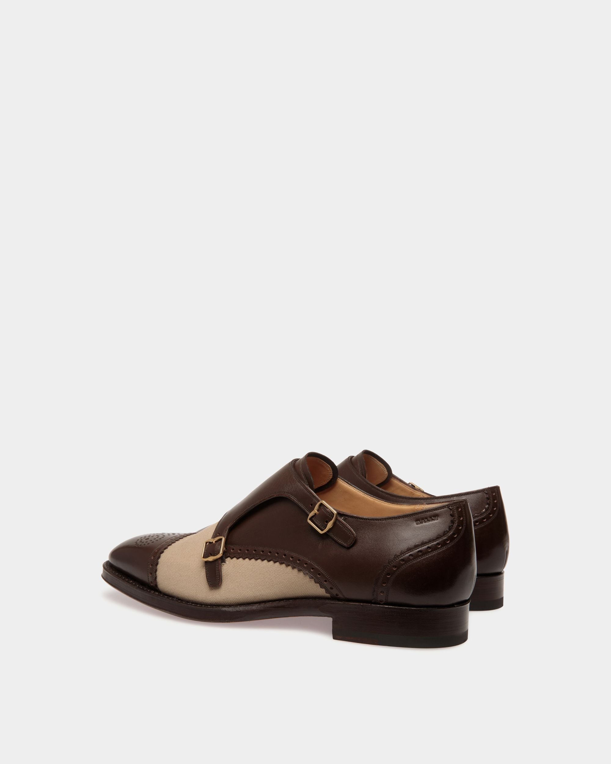 Bally Global - Scribe Monk in Leather and Fabric - Brown