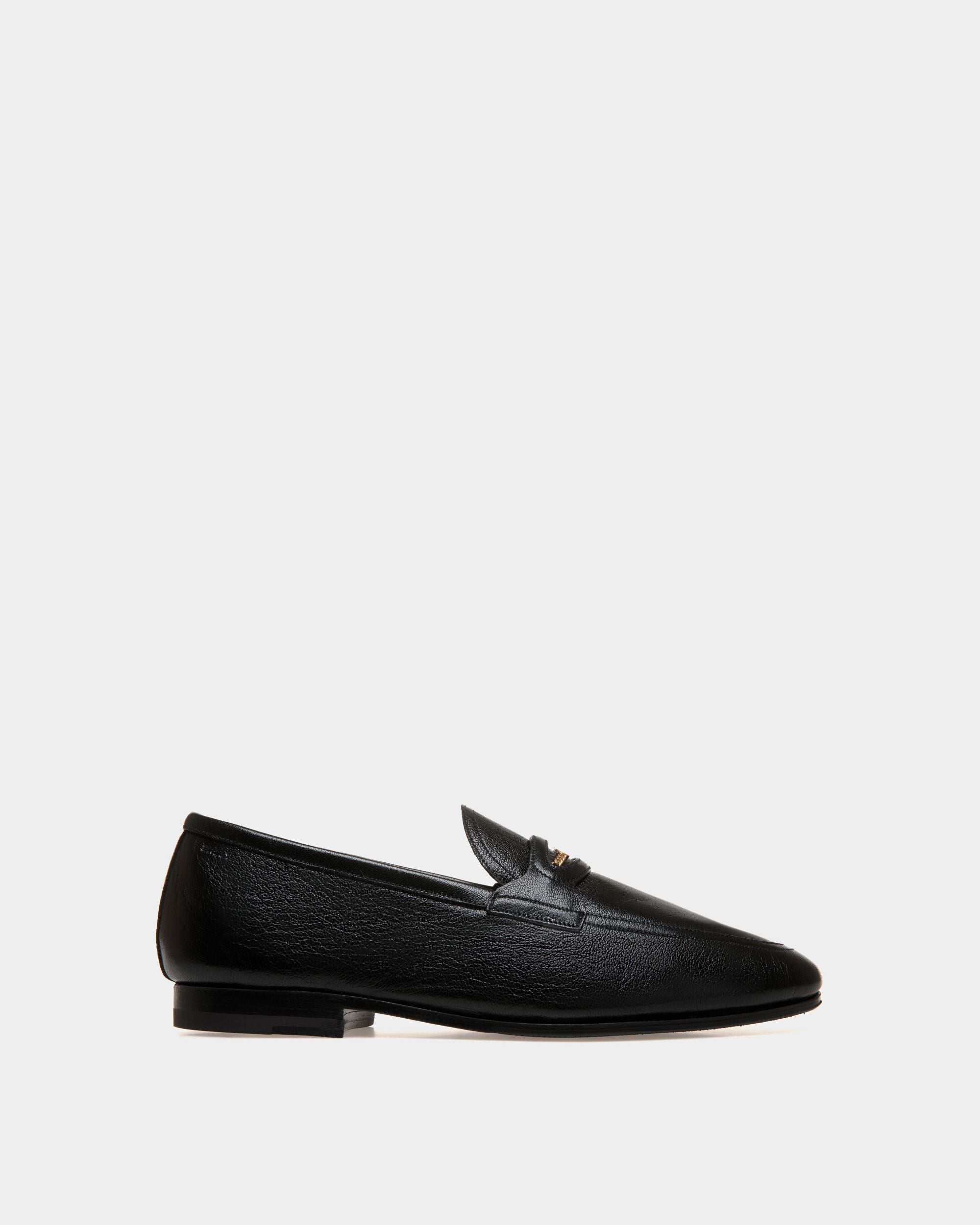 Bally Global - Plume Loafer in Black Grained Leather - Black