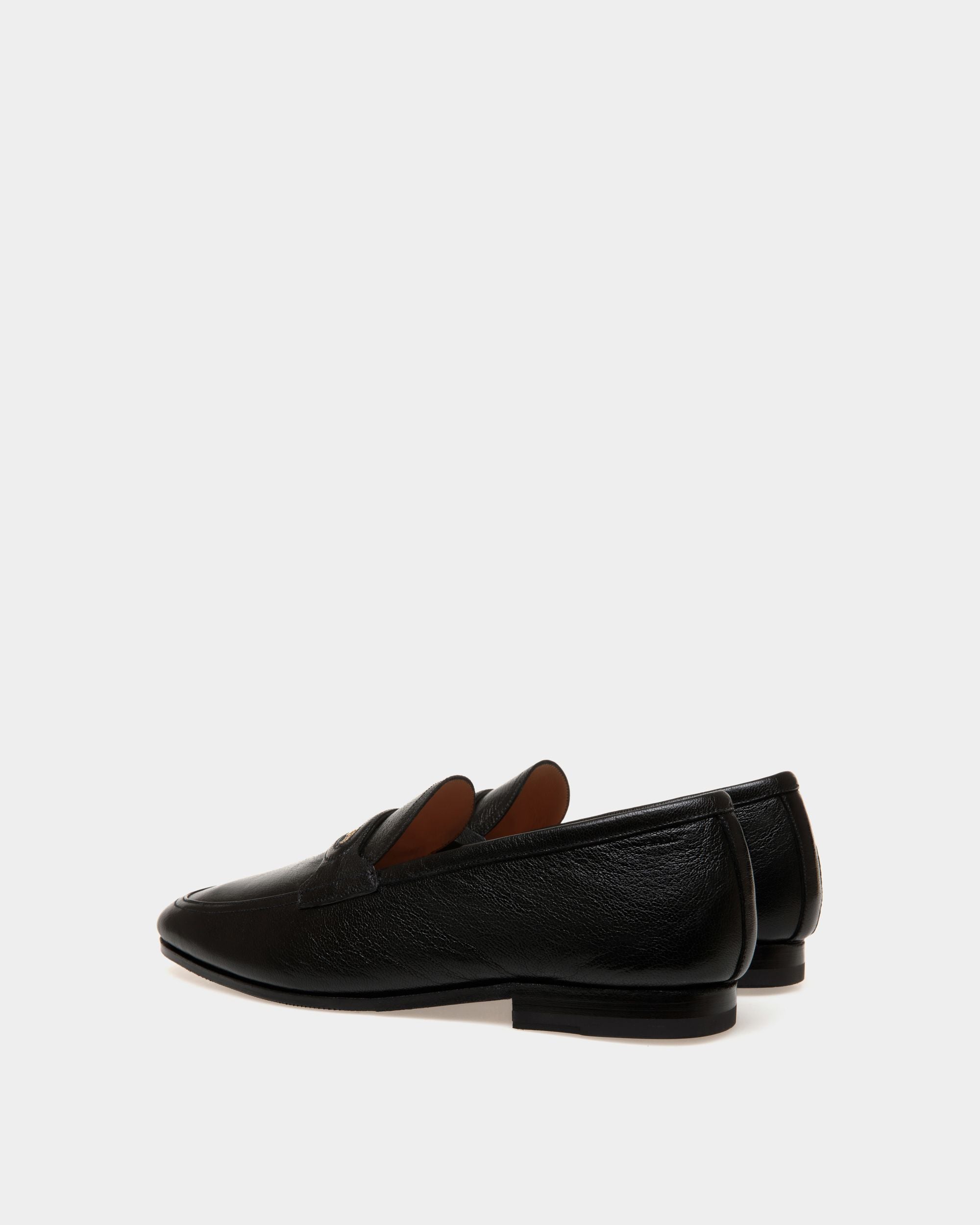Bally Global - Plume Loafer in Black Grained Leather - Black