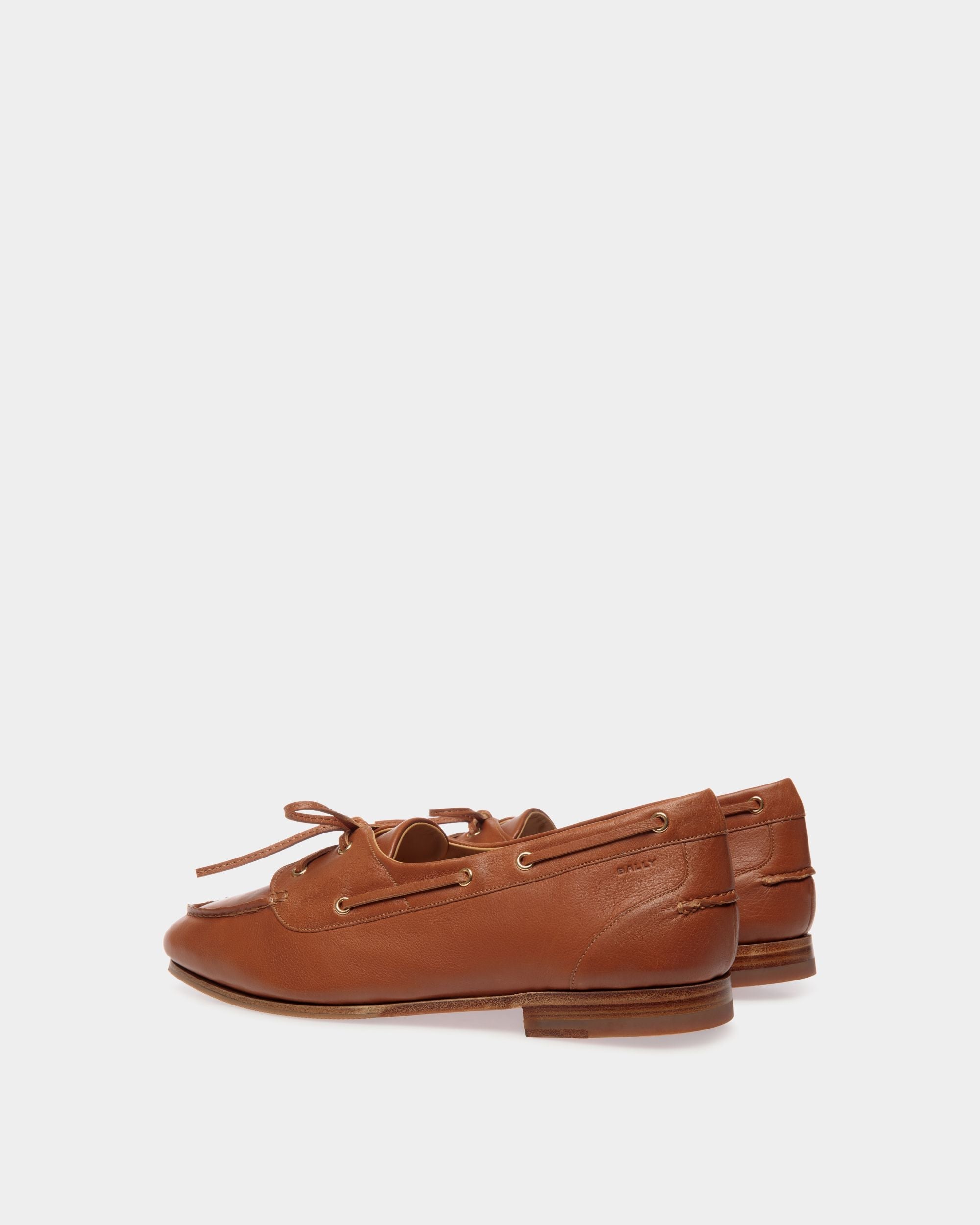 Bally Global - Mocassin Plume En Cuir Marron - Marron