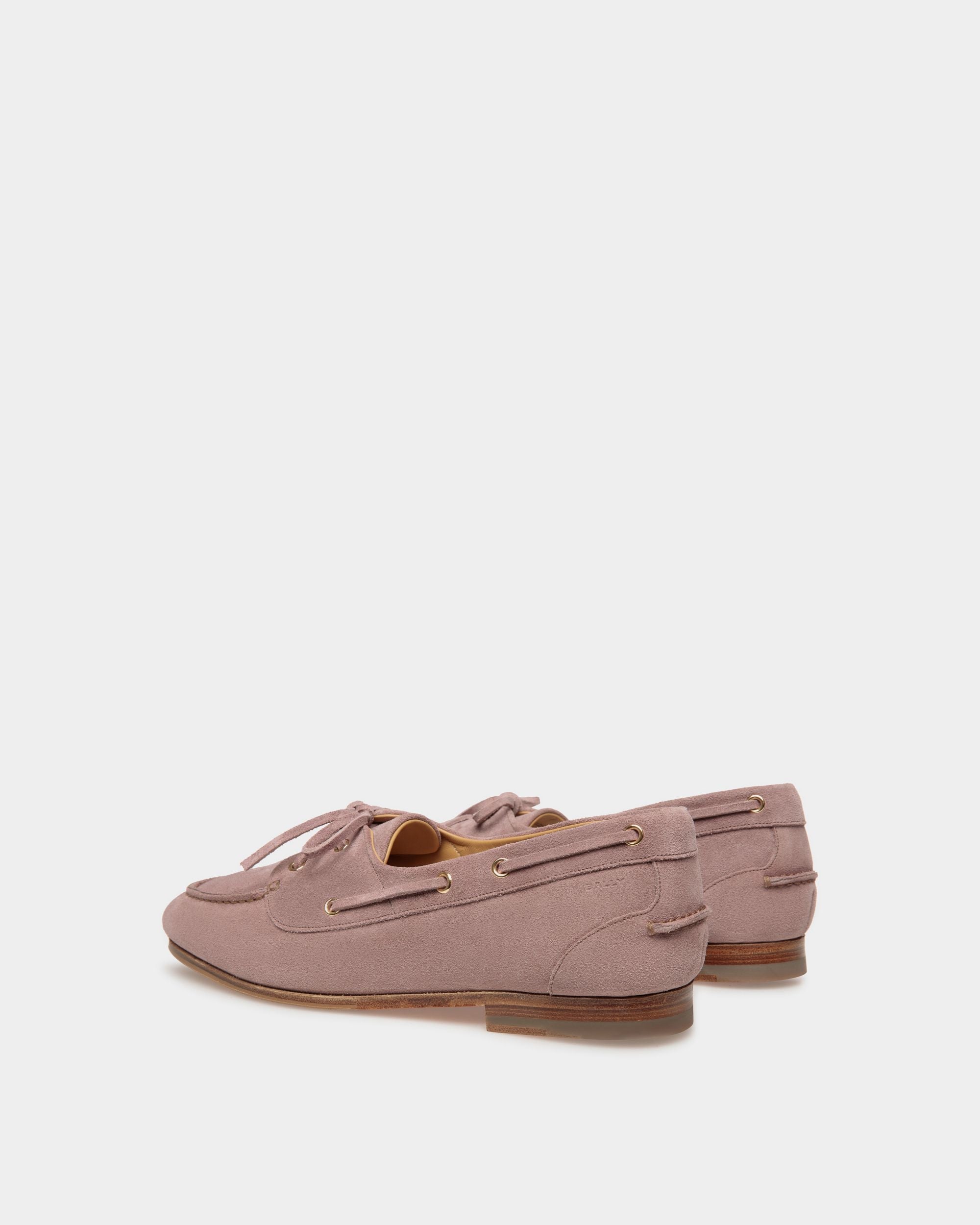 Bally Global - Plume Moccasin in Light Mauve Suede - Rosa