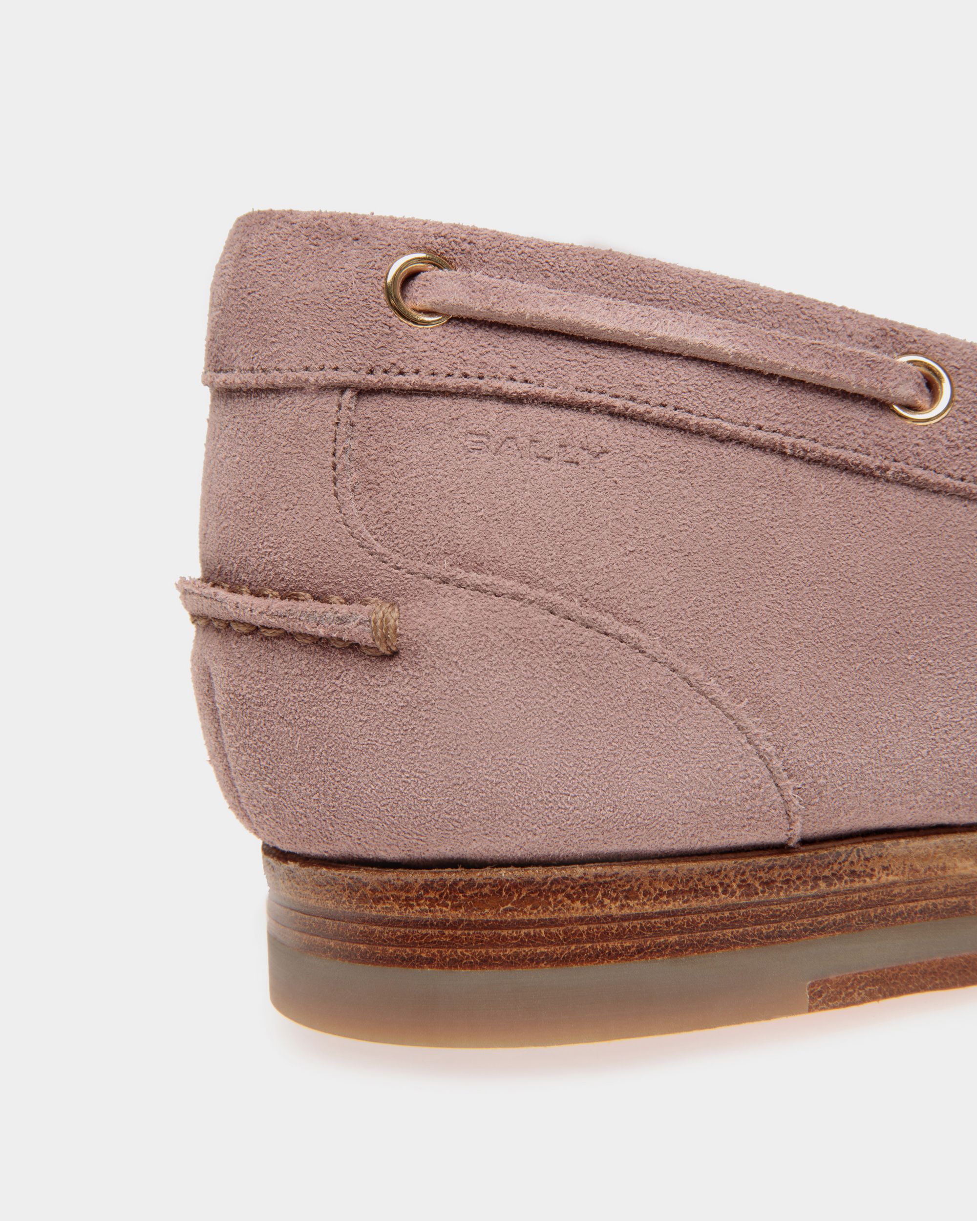 Bally Global - Plume Moccasin in Light Mauve Suede - Rosa