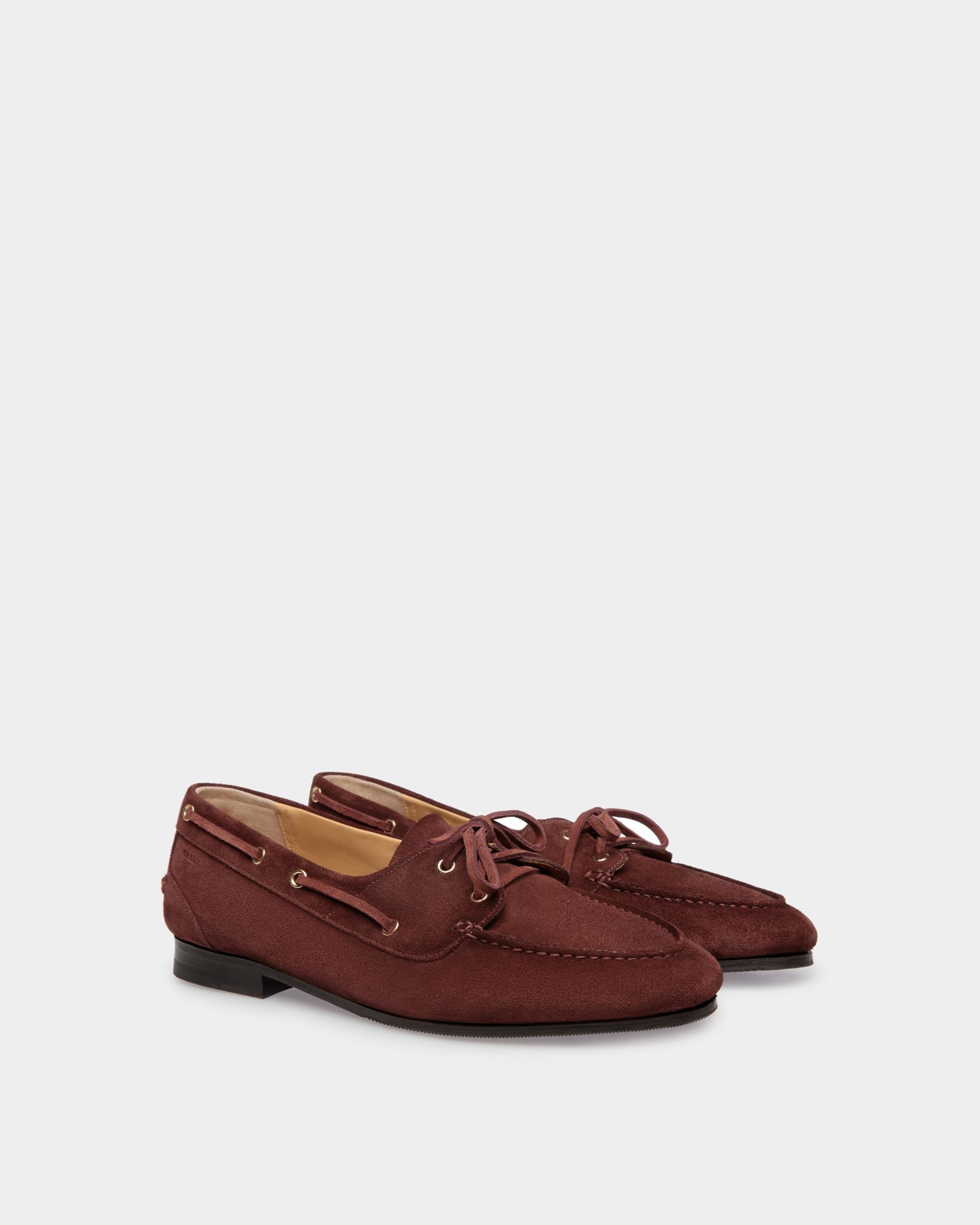 Bally Global - Plume Moccasin in Chestnut Brown Suede - Brown