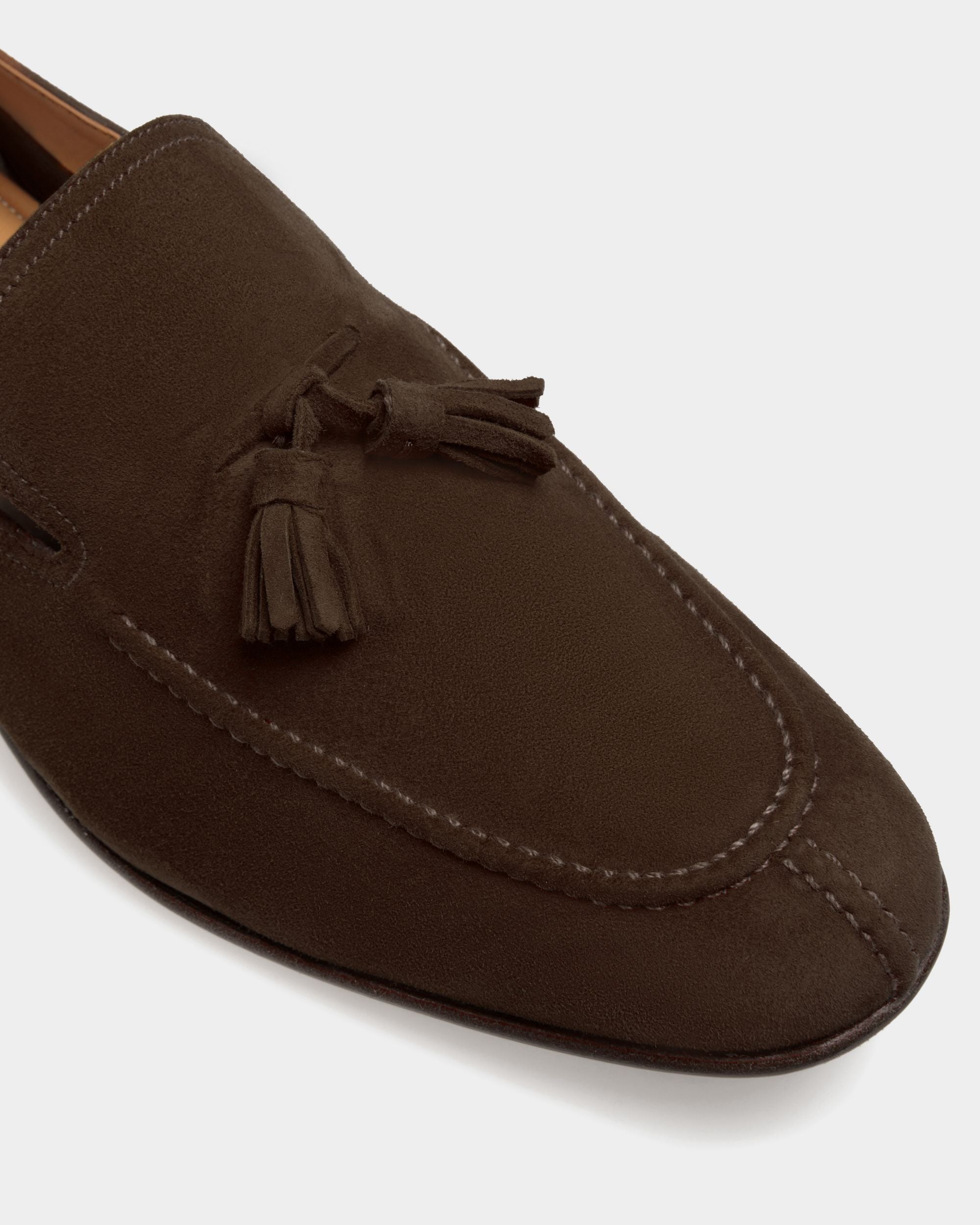 Bally Global - Suisse Loafer in Suede - Brown