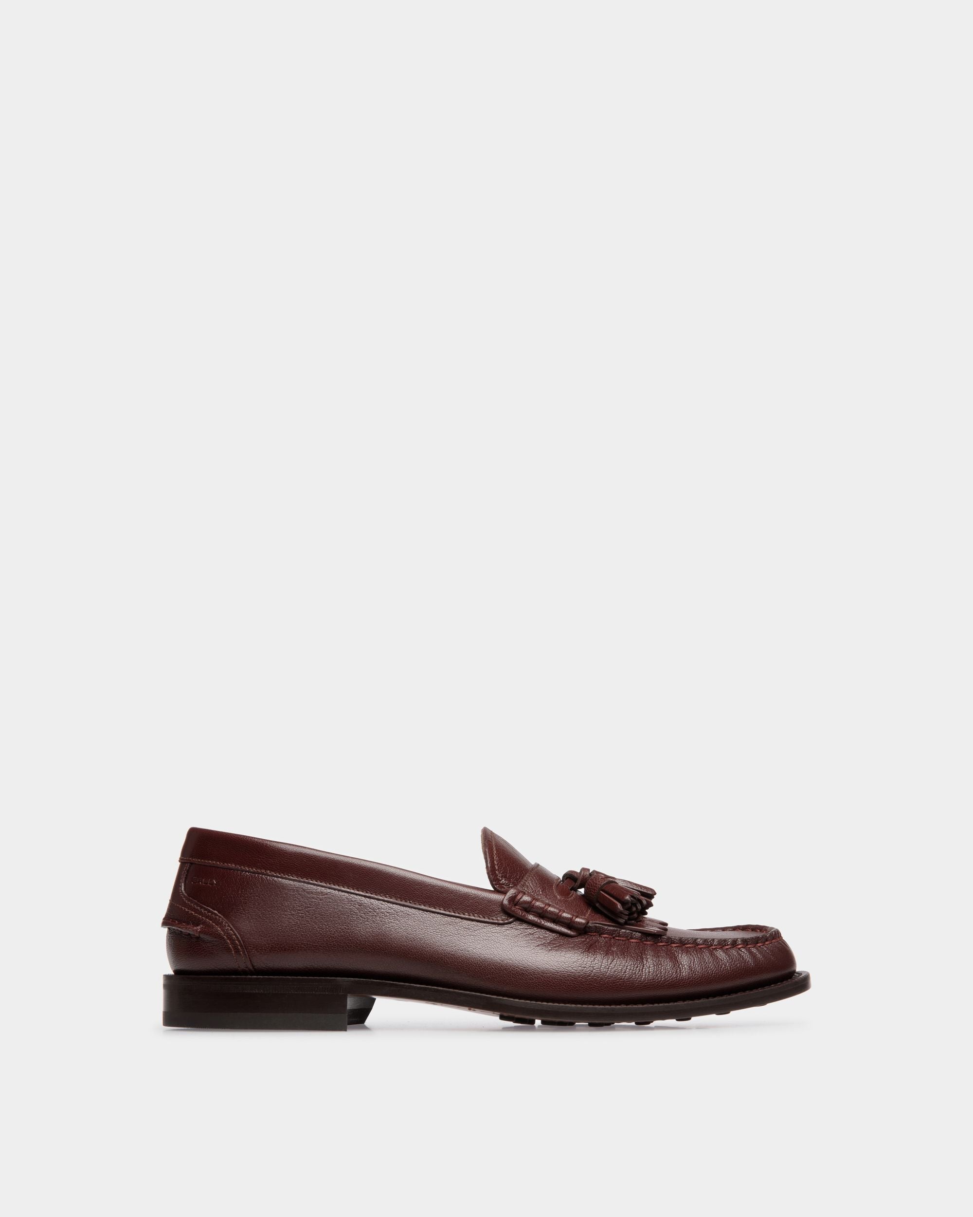 Bally Global - Oregon Loafer in Chestnut Brown Grained Leather - Brown