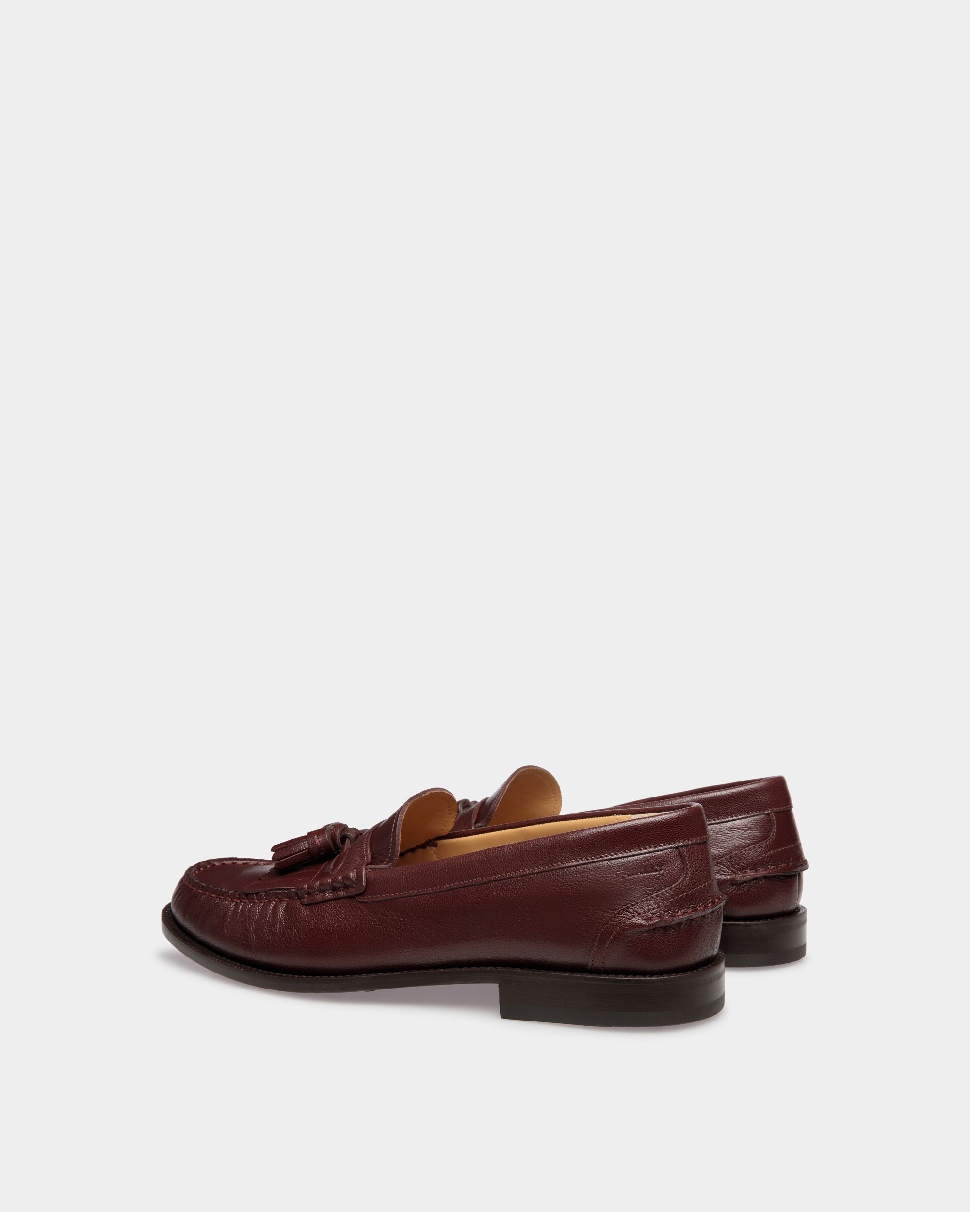 Bally Global - Oregon Loafer in Chestnut Brown Grained Leather - Brown
