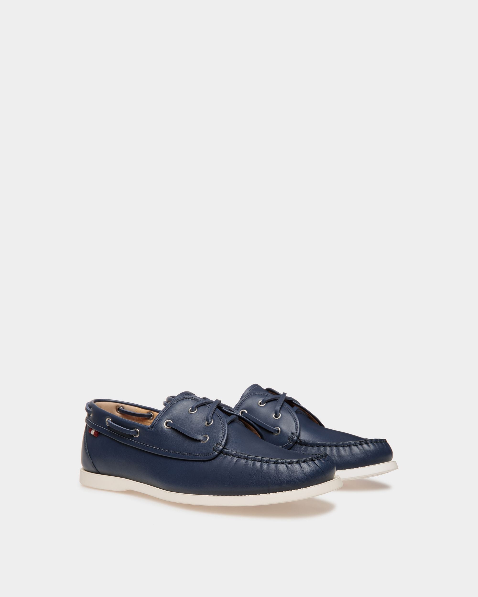 Bally Global - Mocasines Nelson De Piel - Azul