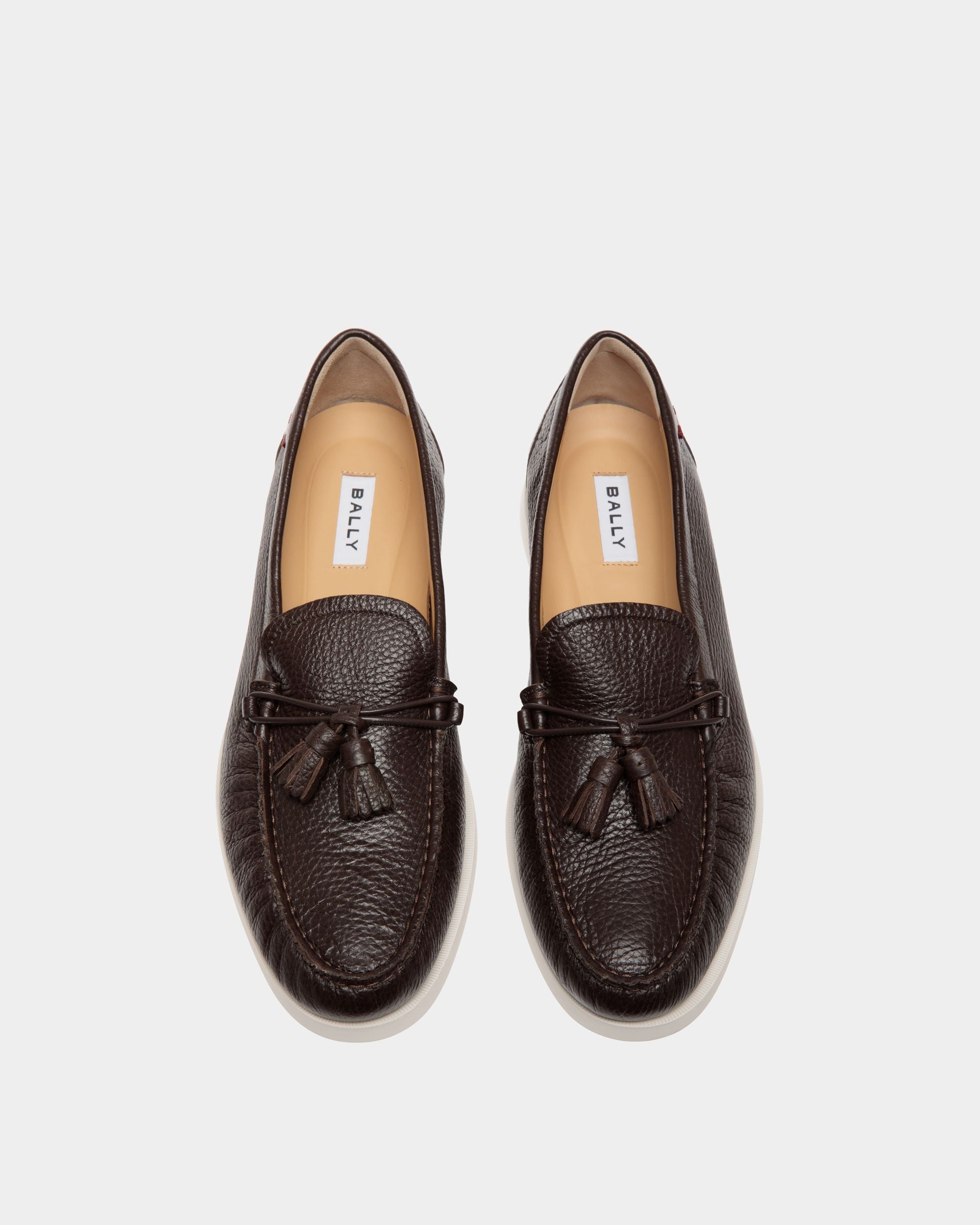 Bally Global - Mocasín Nelson De Piel Granulada Marrón - Marrón