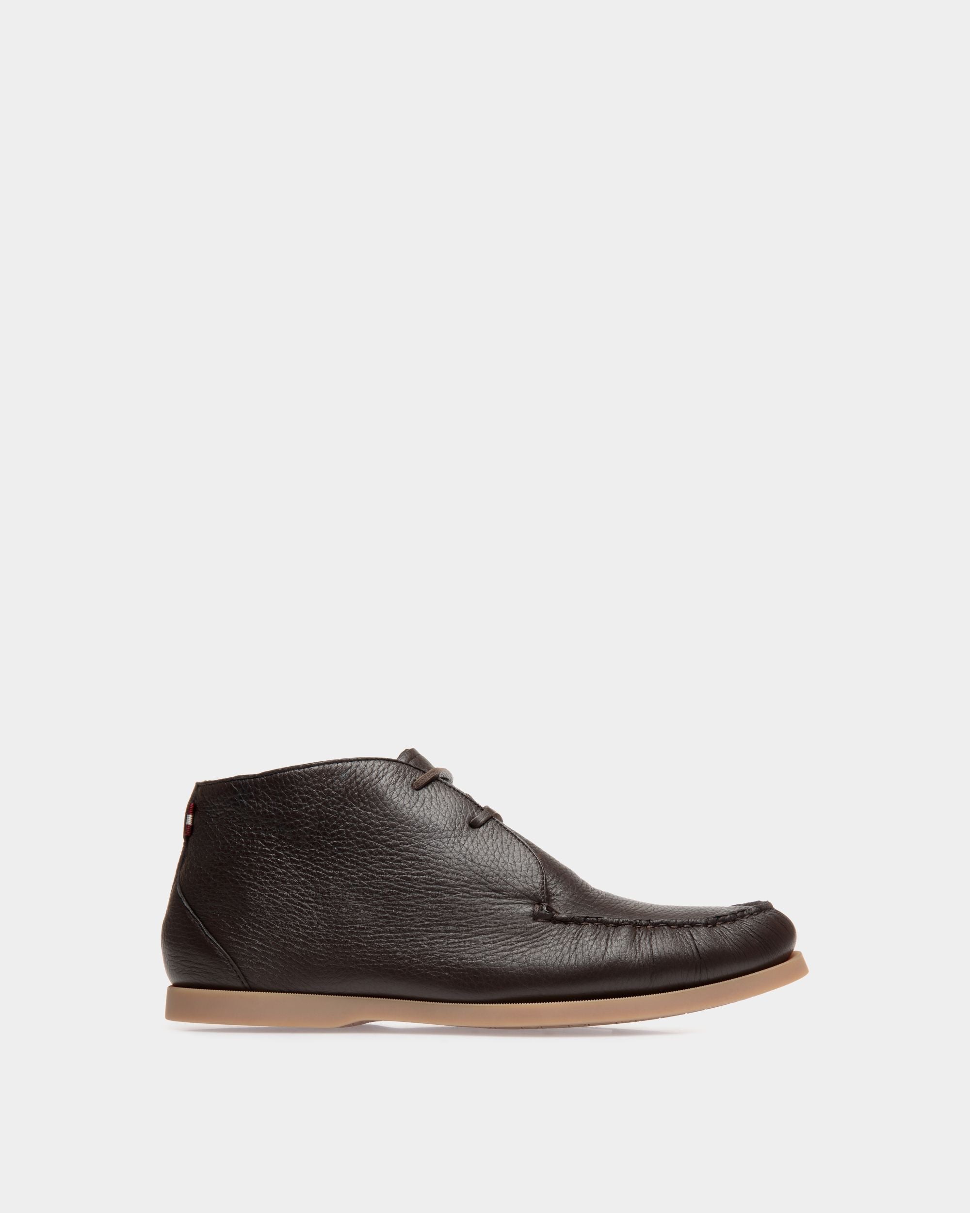 Bally Global - Nelson Moccasin in Brown Grained Leather - Brown