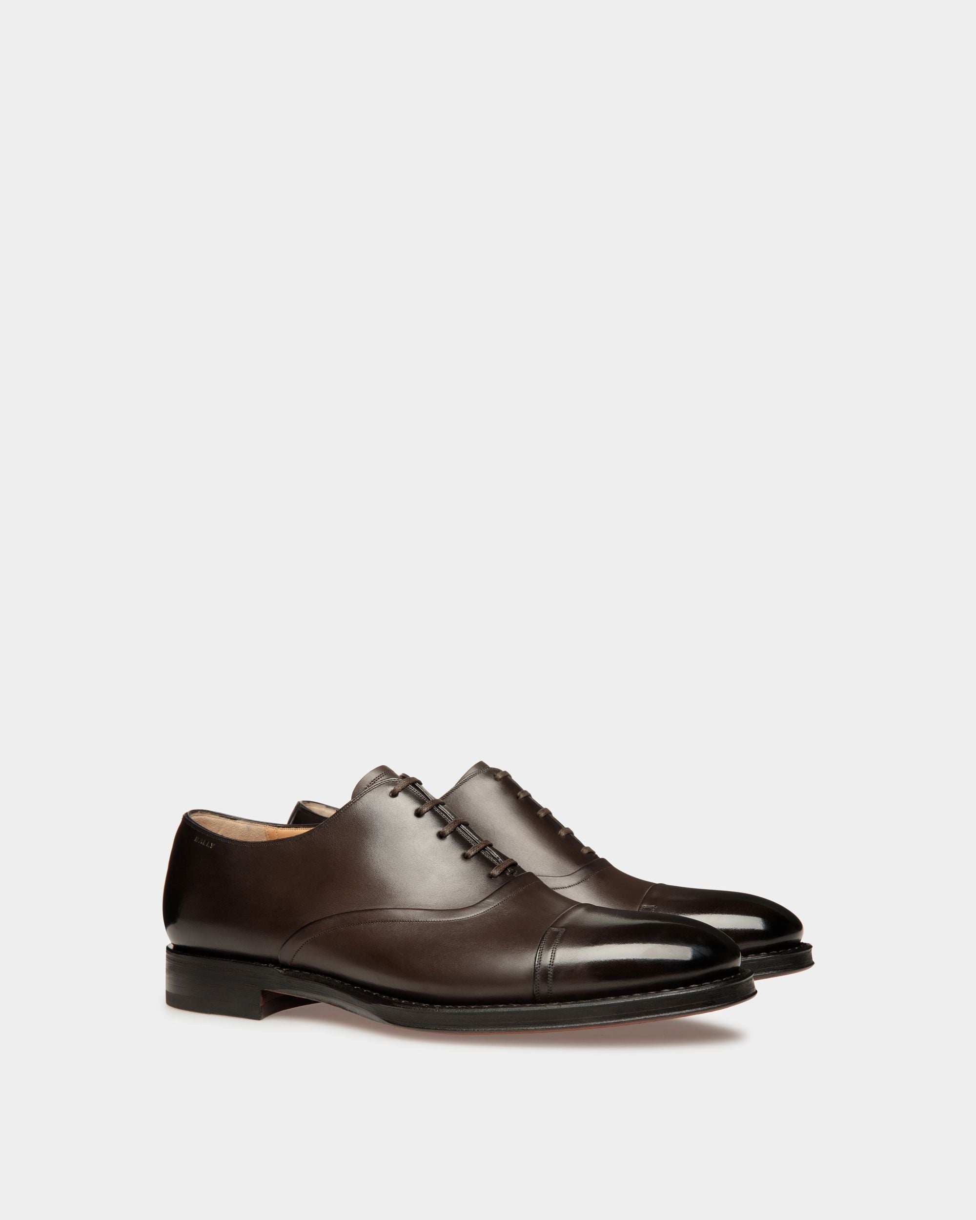 Bally Global - Scribe Un Oxford in Ebony Leather - Brown