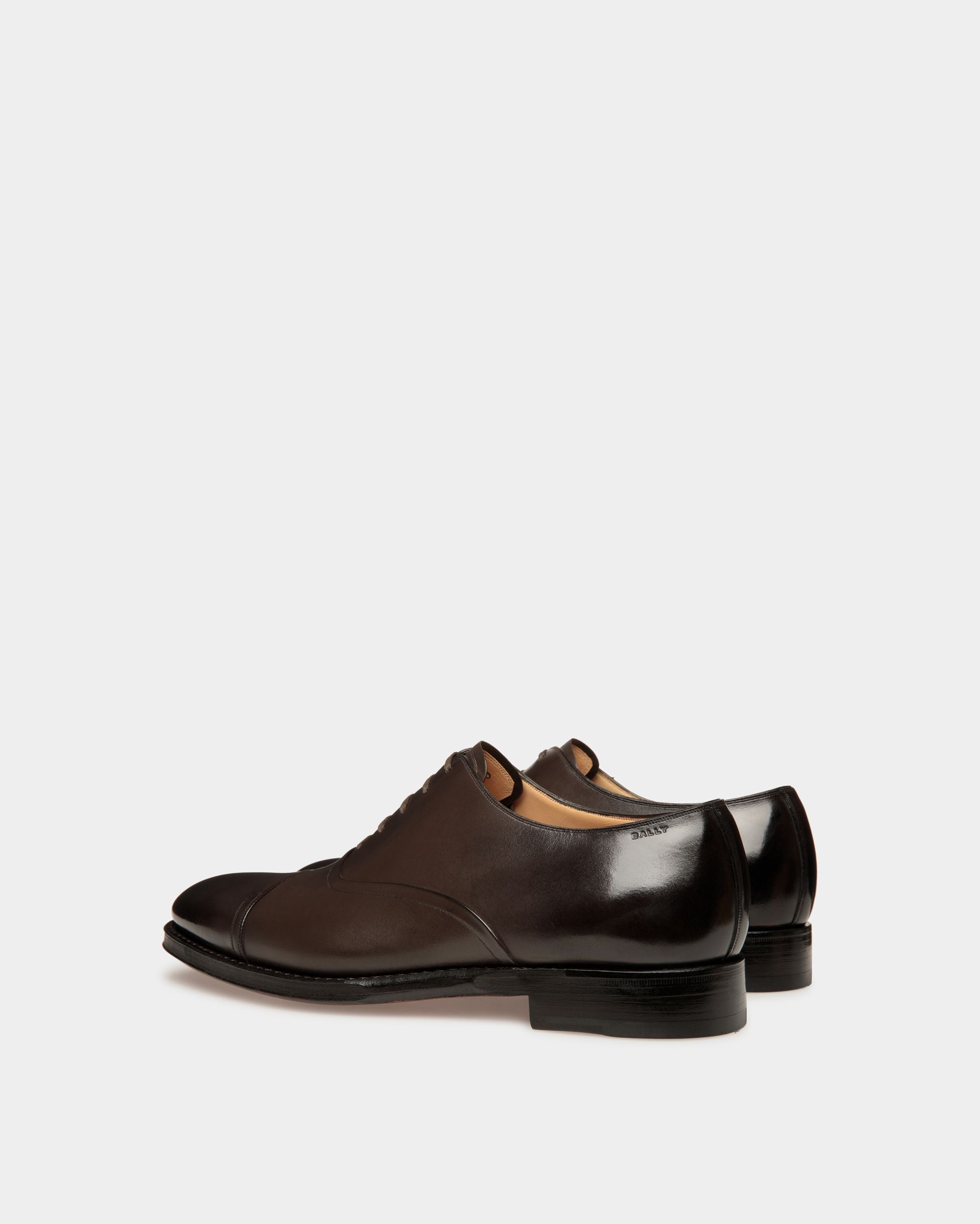 Bally Global - Scribe Un Oxford in Ebony Leather - Brown