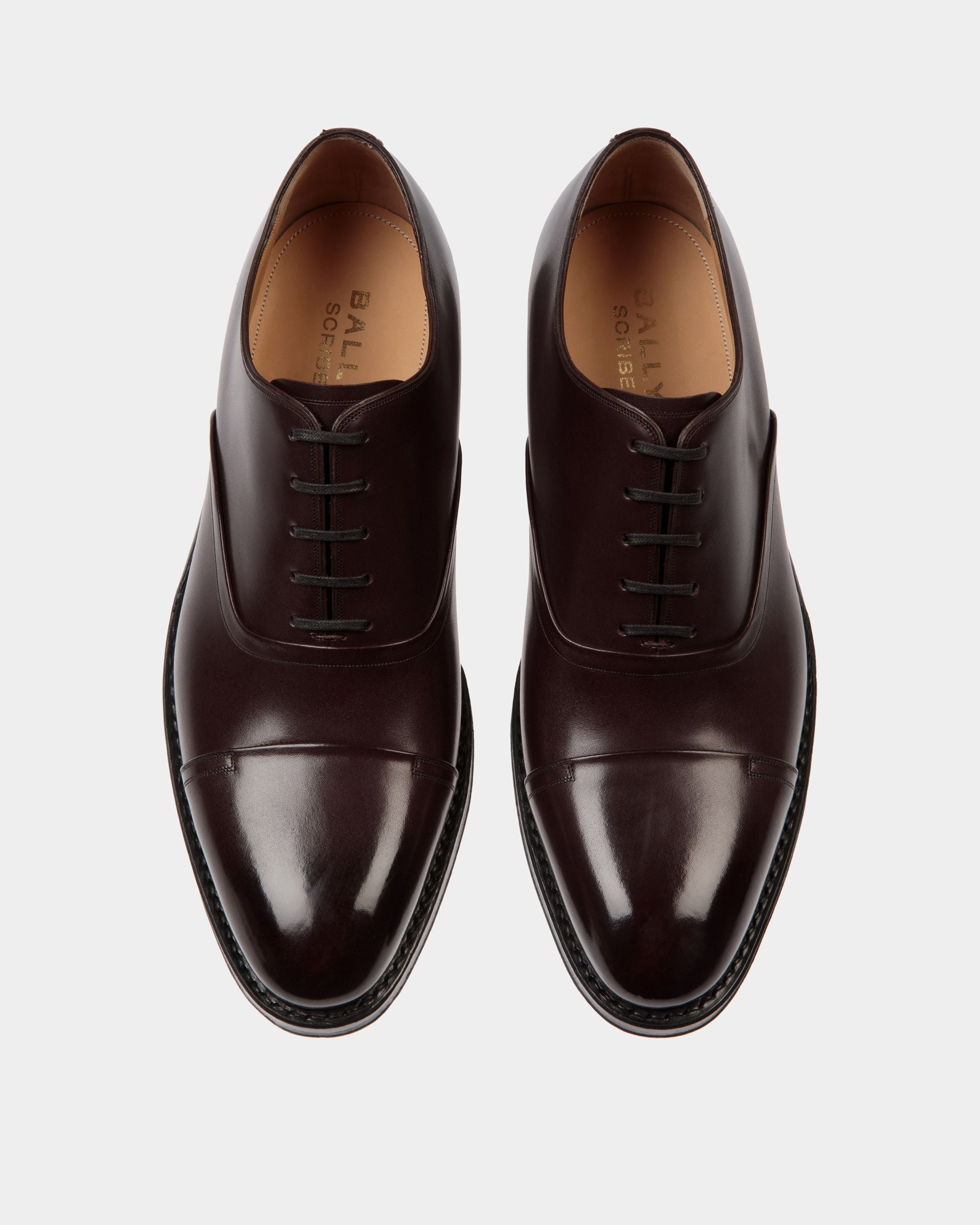 Bally Global - Scribe Un Oxford in Deep Burgundy Leather - Burgundy