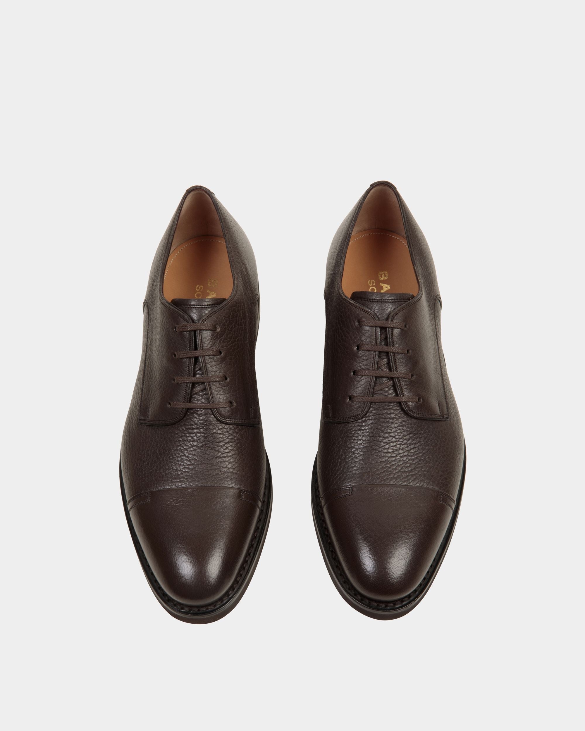 Bally Global - Derby Scribe Un En Cuir De Cerf Ebano - Marron