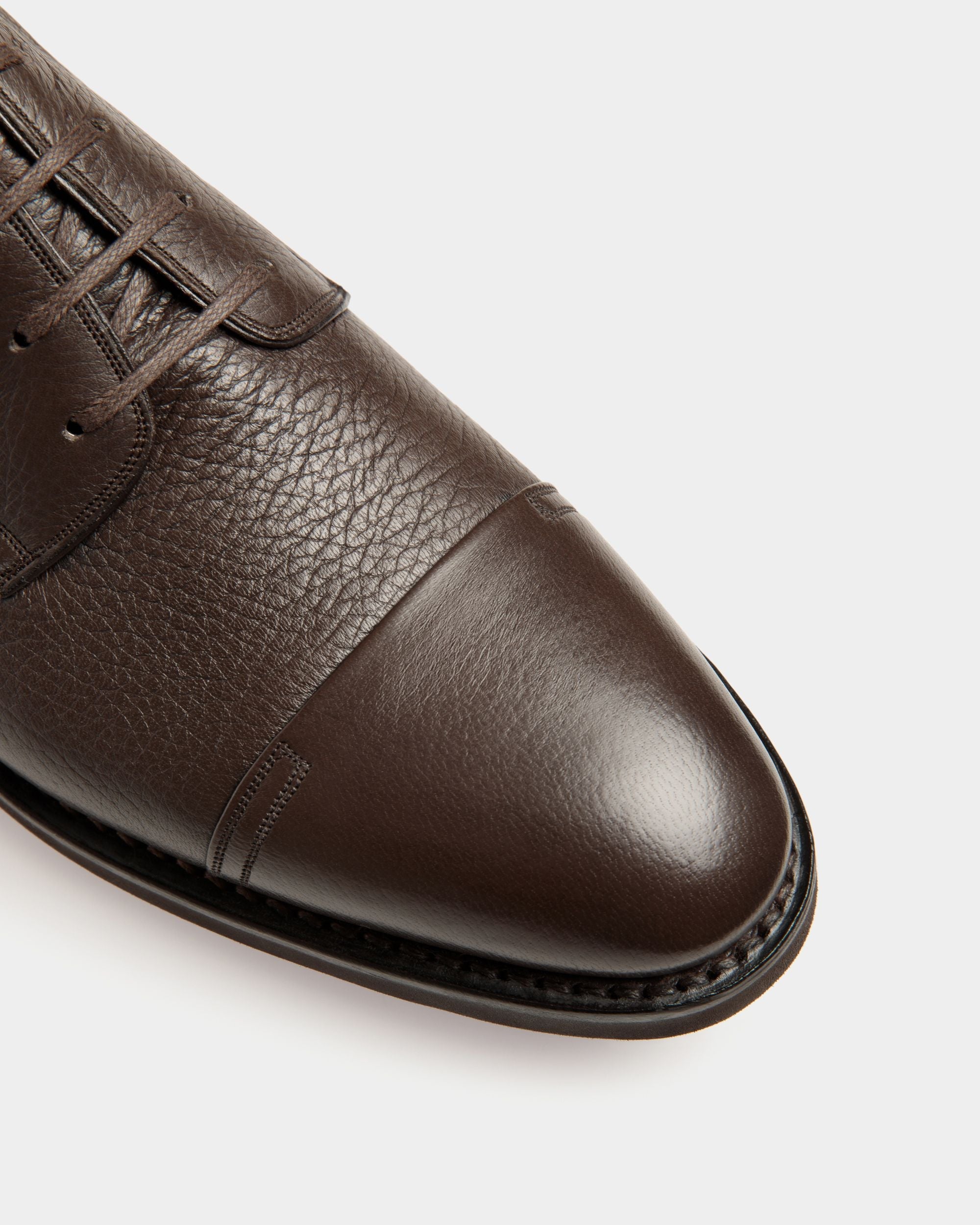 Bally Global - Derby Scribe Un En Cuir De Cerf Ebano - Marron