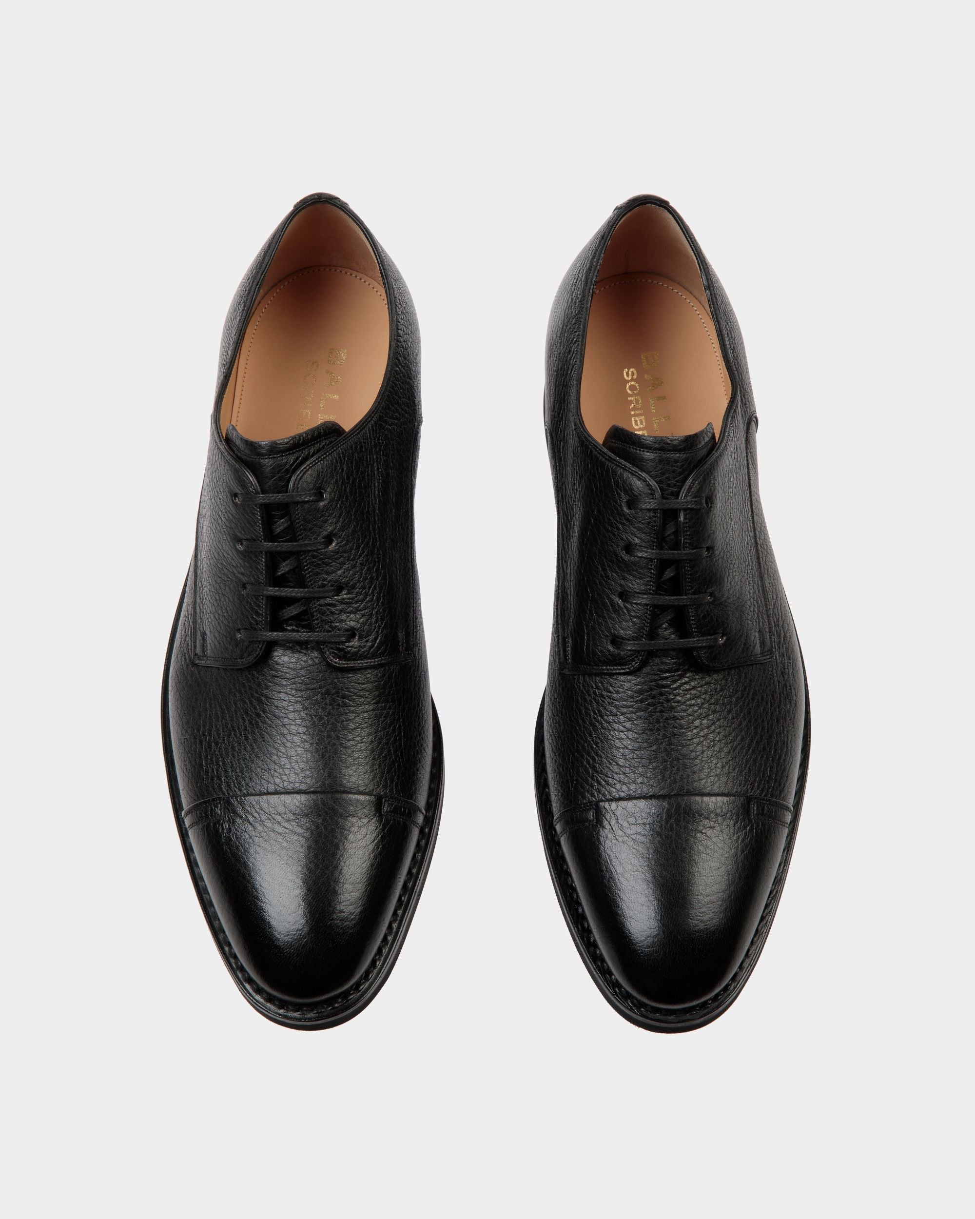 Bally Global - Scribe Un Derby in Black Deer Leather - Noir