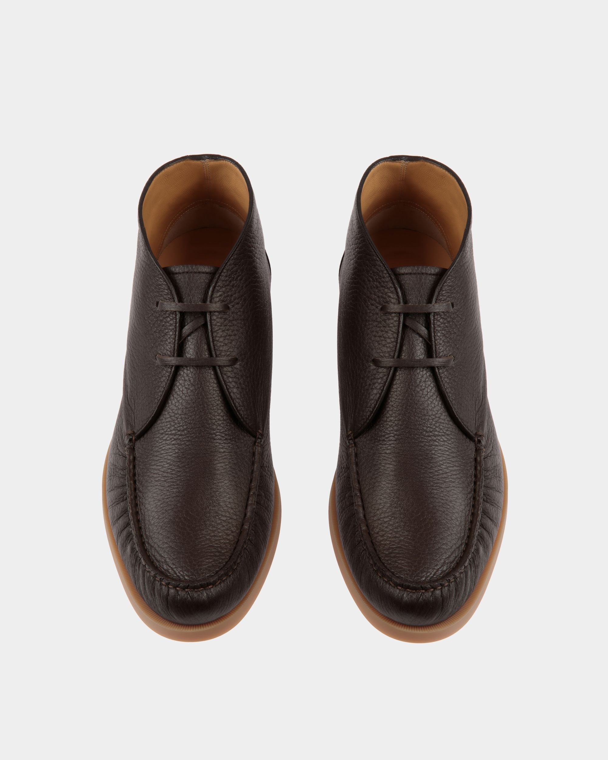 Bally Global - Nelson Bootie In Ebano Deer Leather - Brown