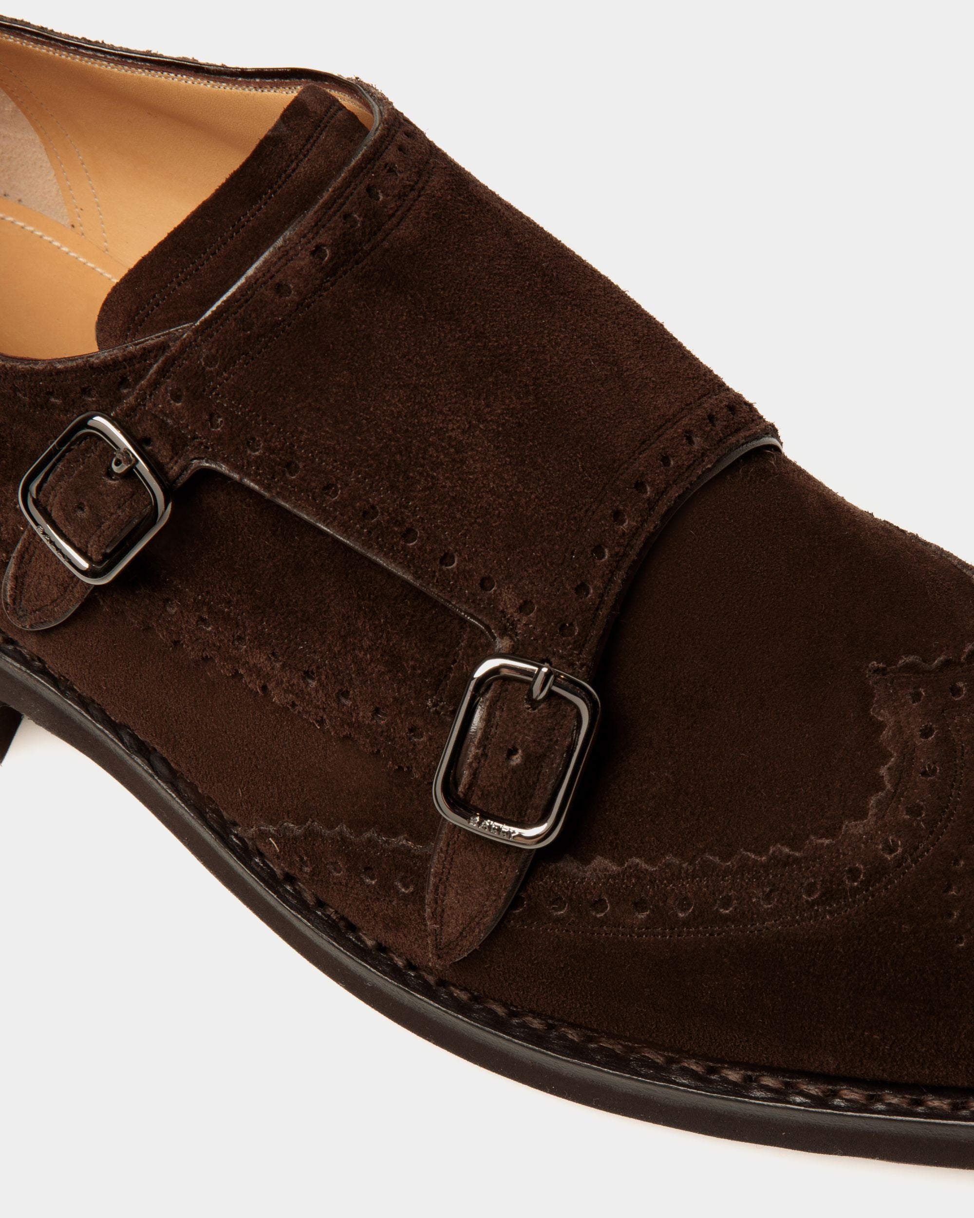 Bally Global - Zapato Monk Scribe Un De Ante Ébano - Marrón