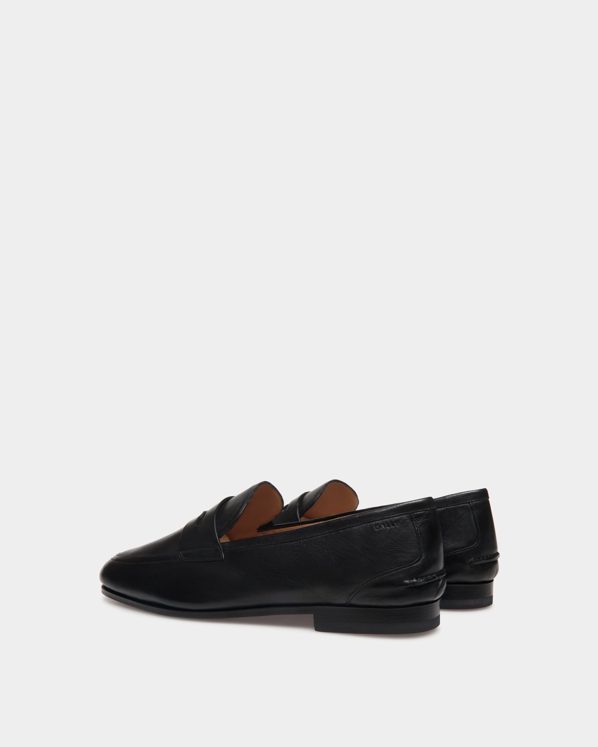 Bally Global - Mocasín Plume De Piel Negra - Negro