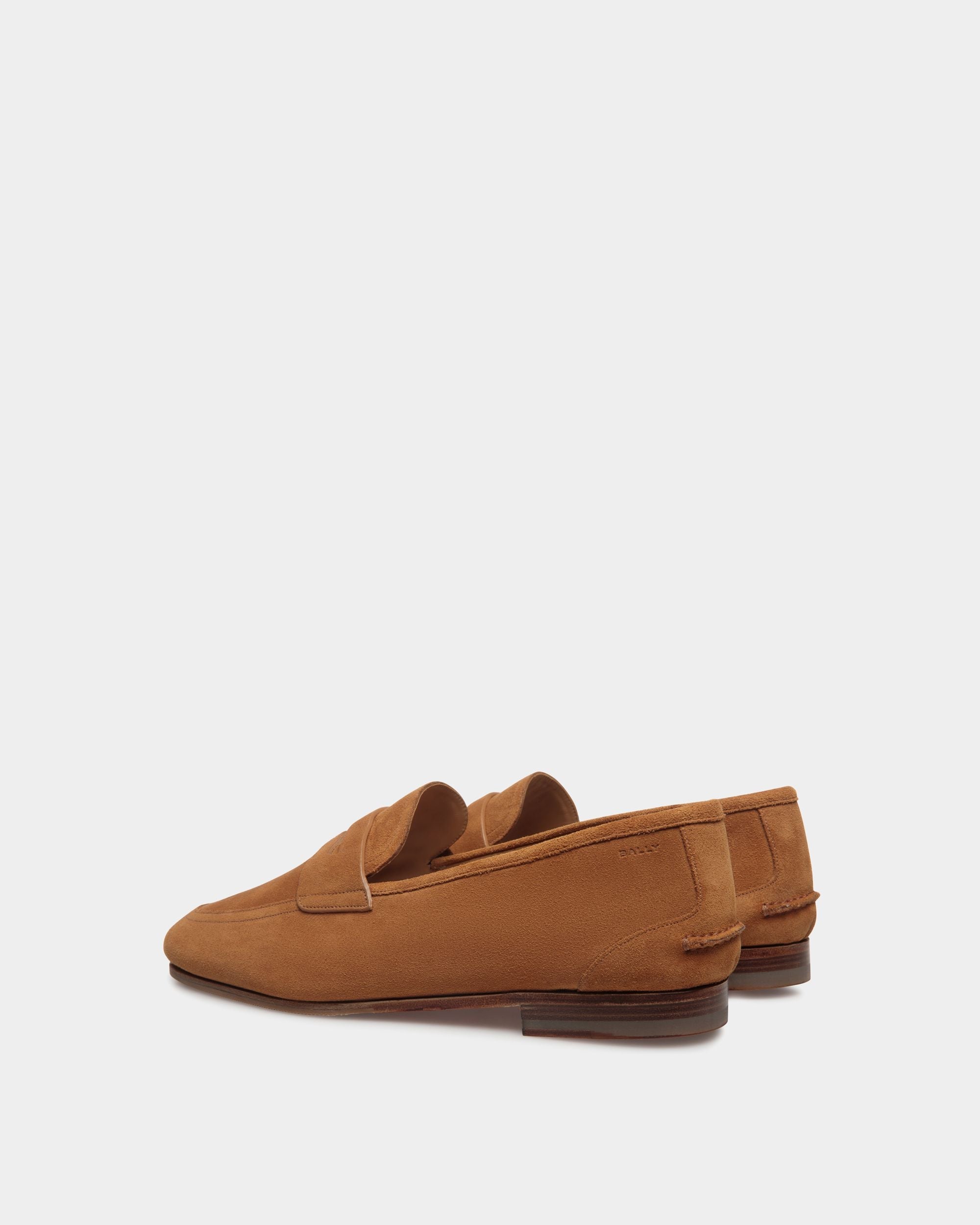 Bally Global - Mocassin Plume En Daim Marron - Marron