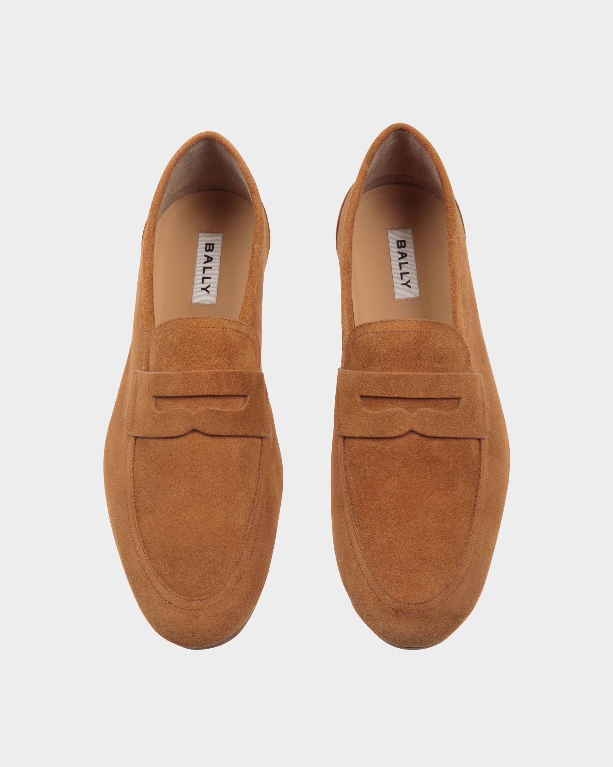 Bally Global - Mocassin Plume En Daim Marron - Marron