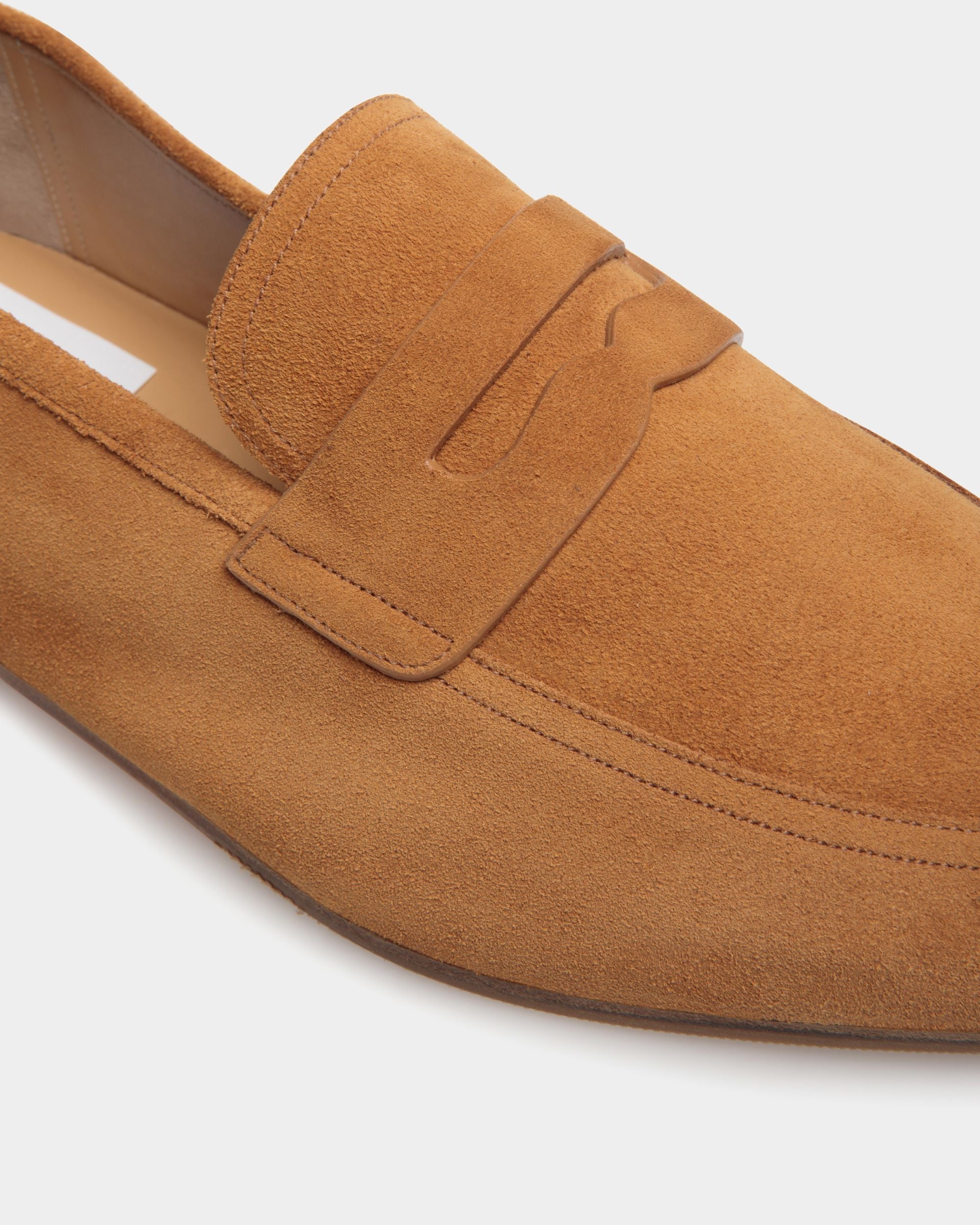 Bally Global - Mocassin Plume En Daim Marron - Marron