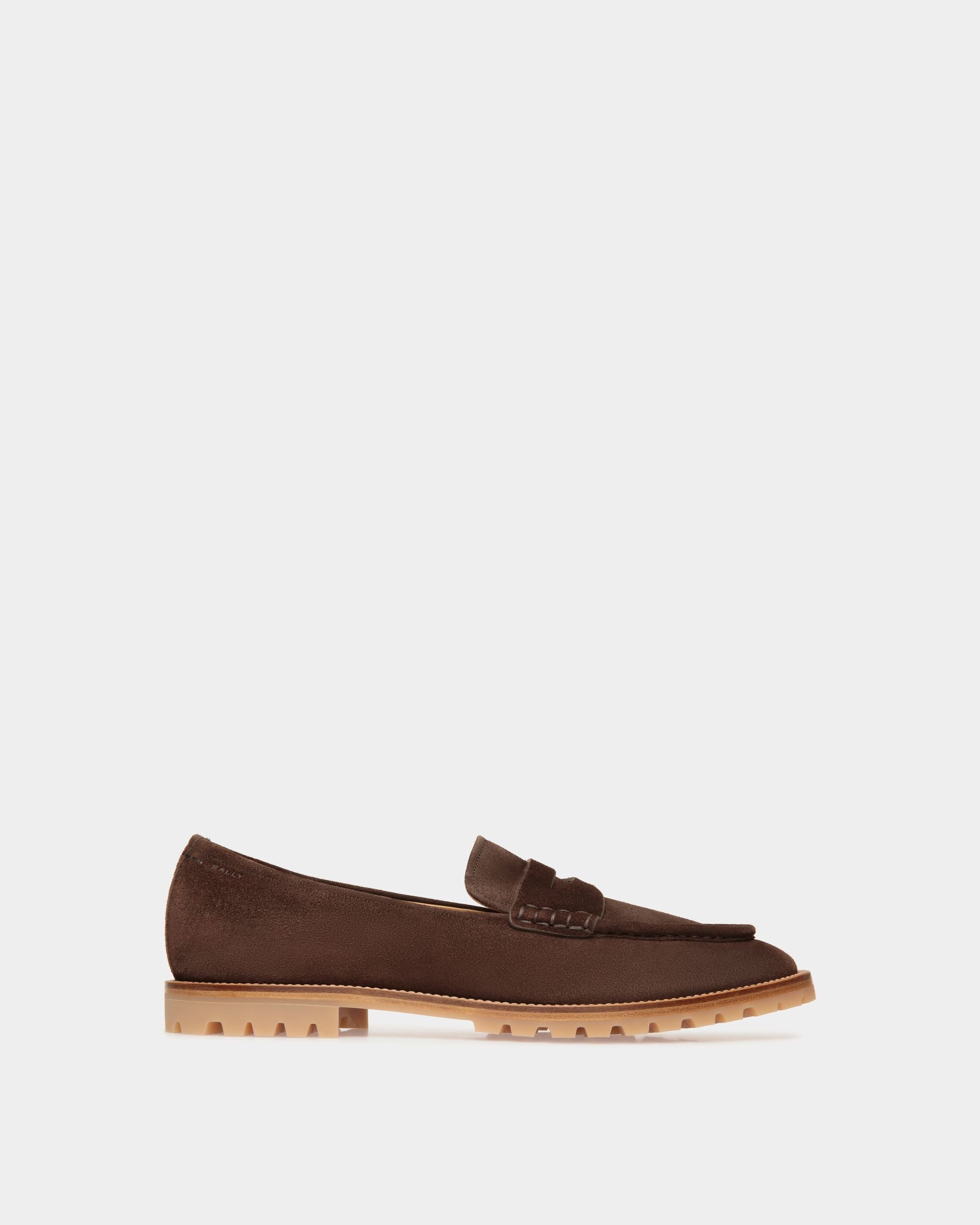 Bally Global - Mocassin Solaria En Daim Ebano - Marron