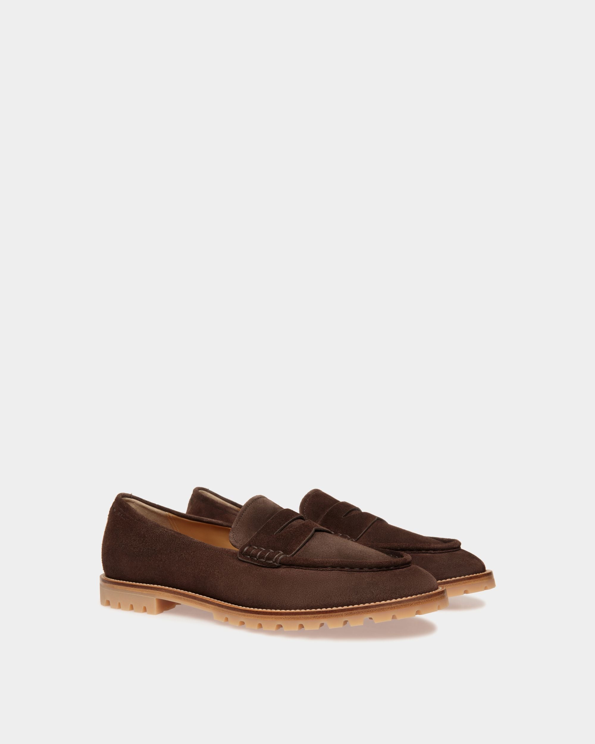 Bally Global - Solaria Loafer in Ebano Suede - Brown
