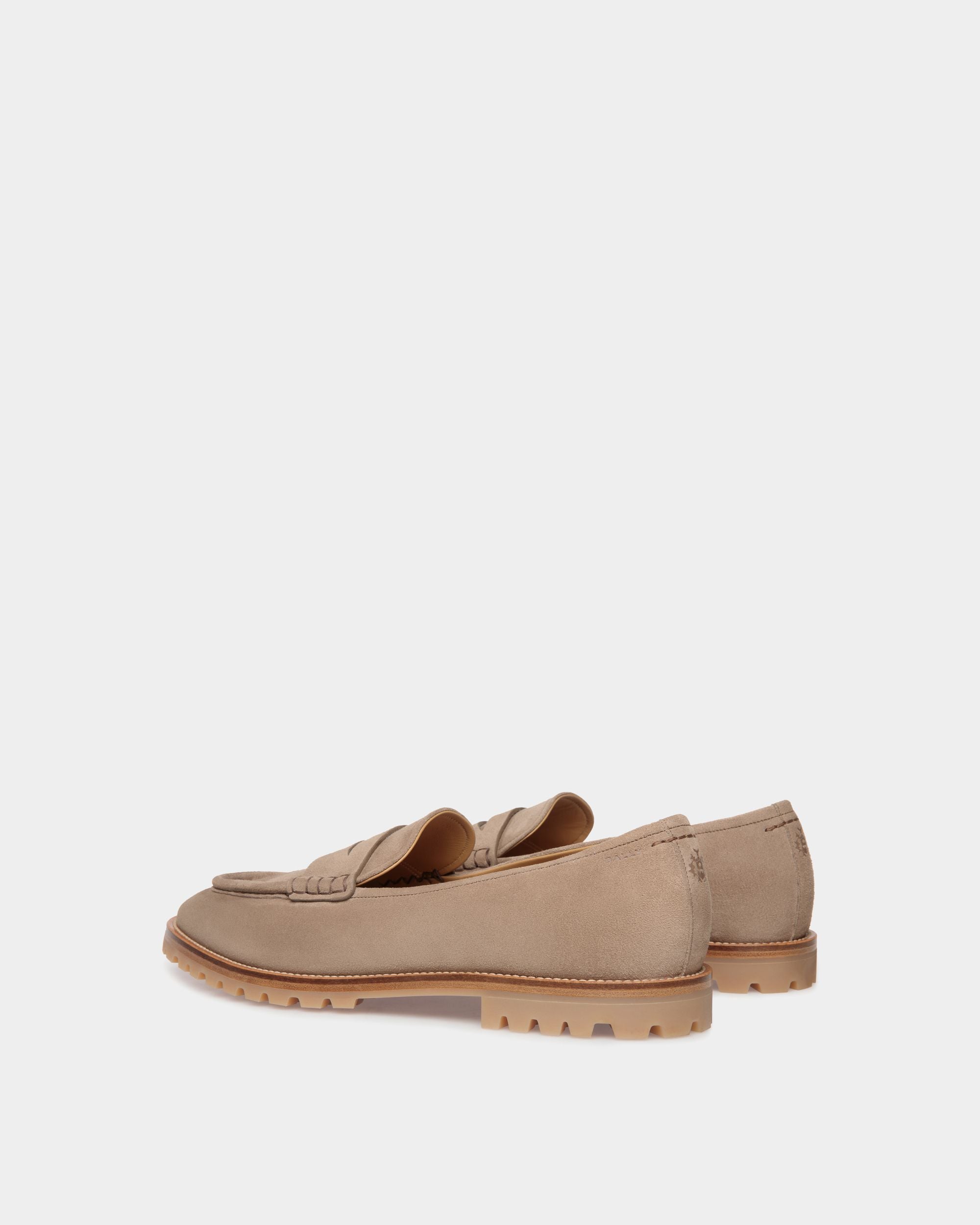 Bally Global - Solaria Loafer in Taupe Suede - Brown