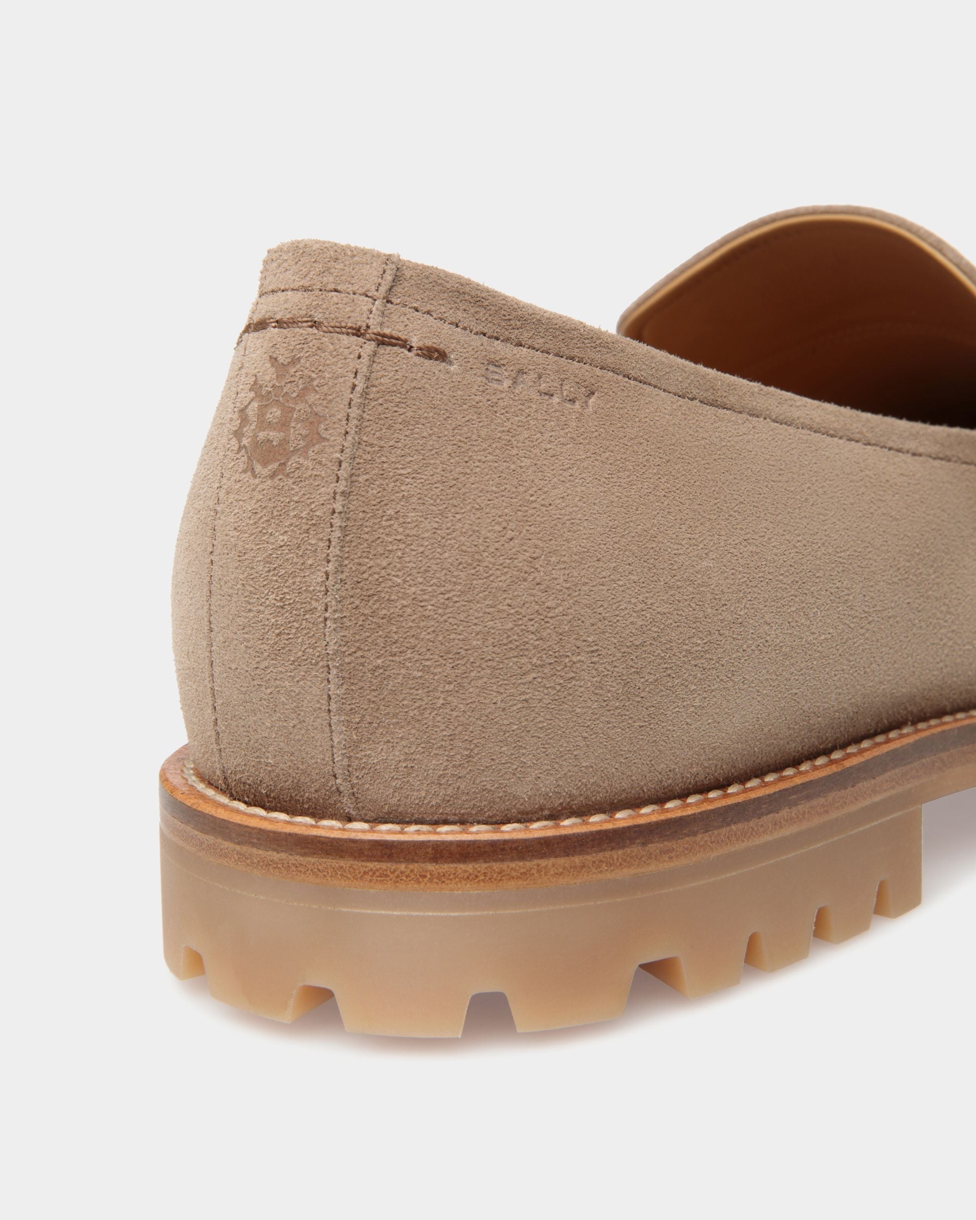 Bally Global - Solaria Loafer in Taupe Suede - Brown