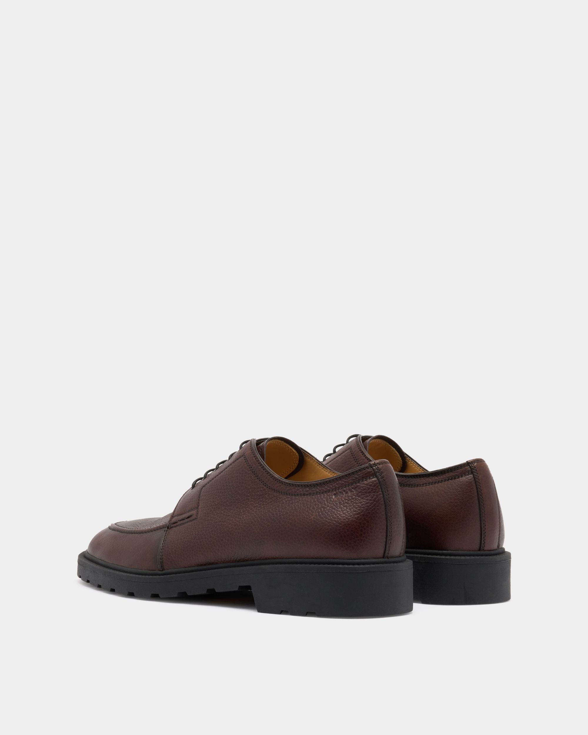 Bally Global - Eduard Derby in Brown Grained Leather - Brown