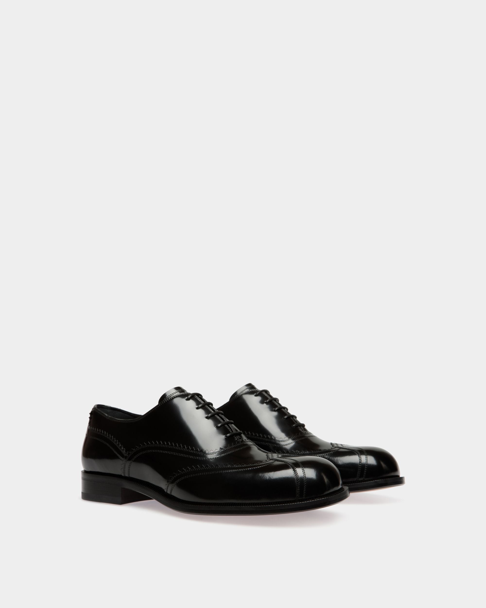 Bally Global - Spiegel Oxford in Black Leather - Negro