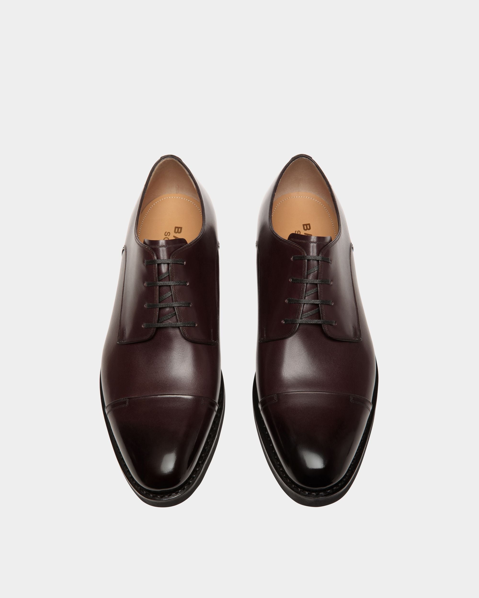 Bally Global - Zapato Derby Scribe Un De Piel Deep Burgundy - Burdeos
