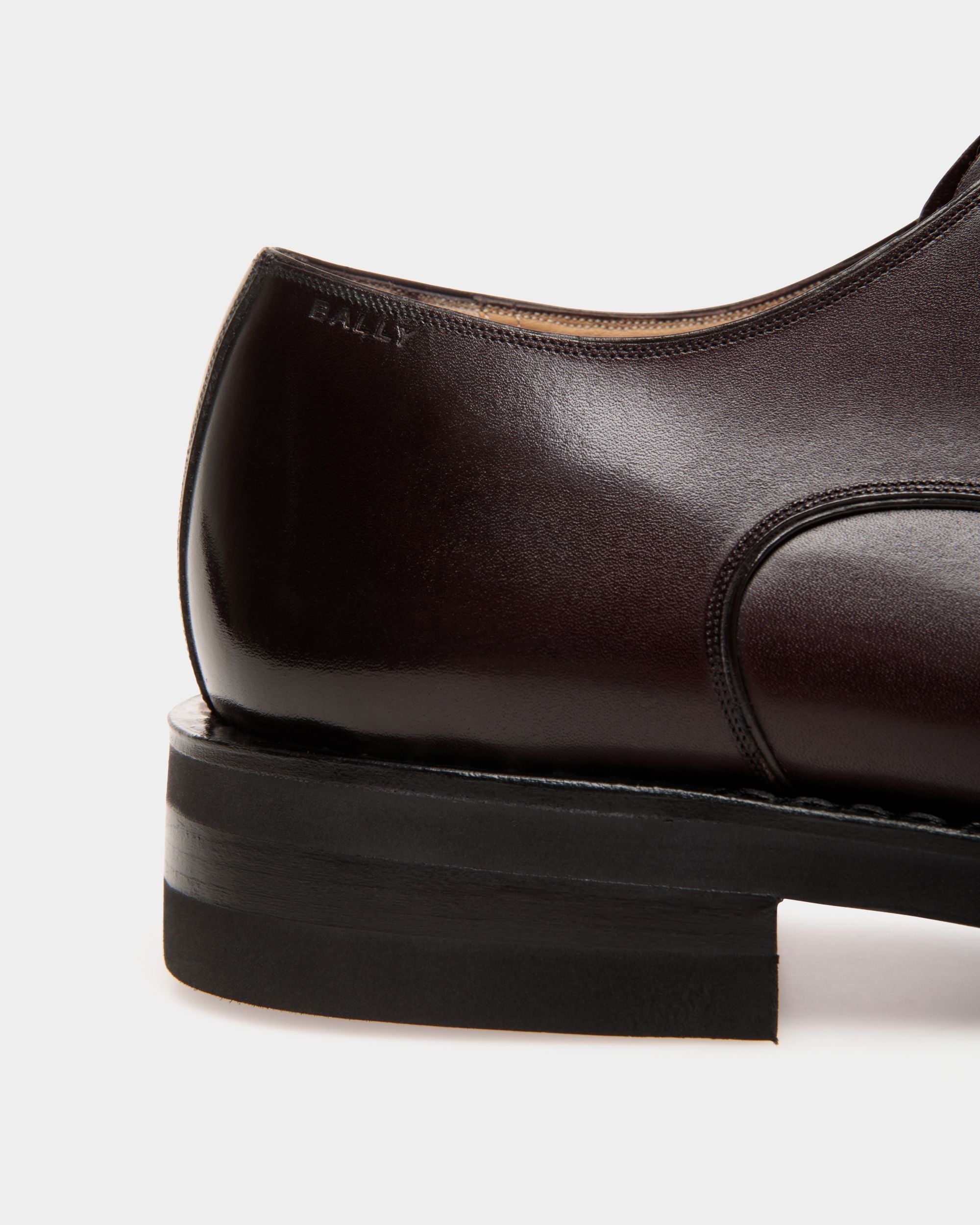 Bally Global - Zapato Derby Scribe Un De Piel Deep Burgundy - Burdeos