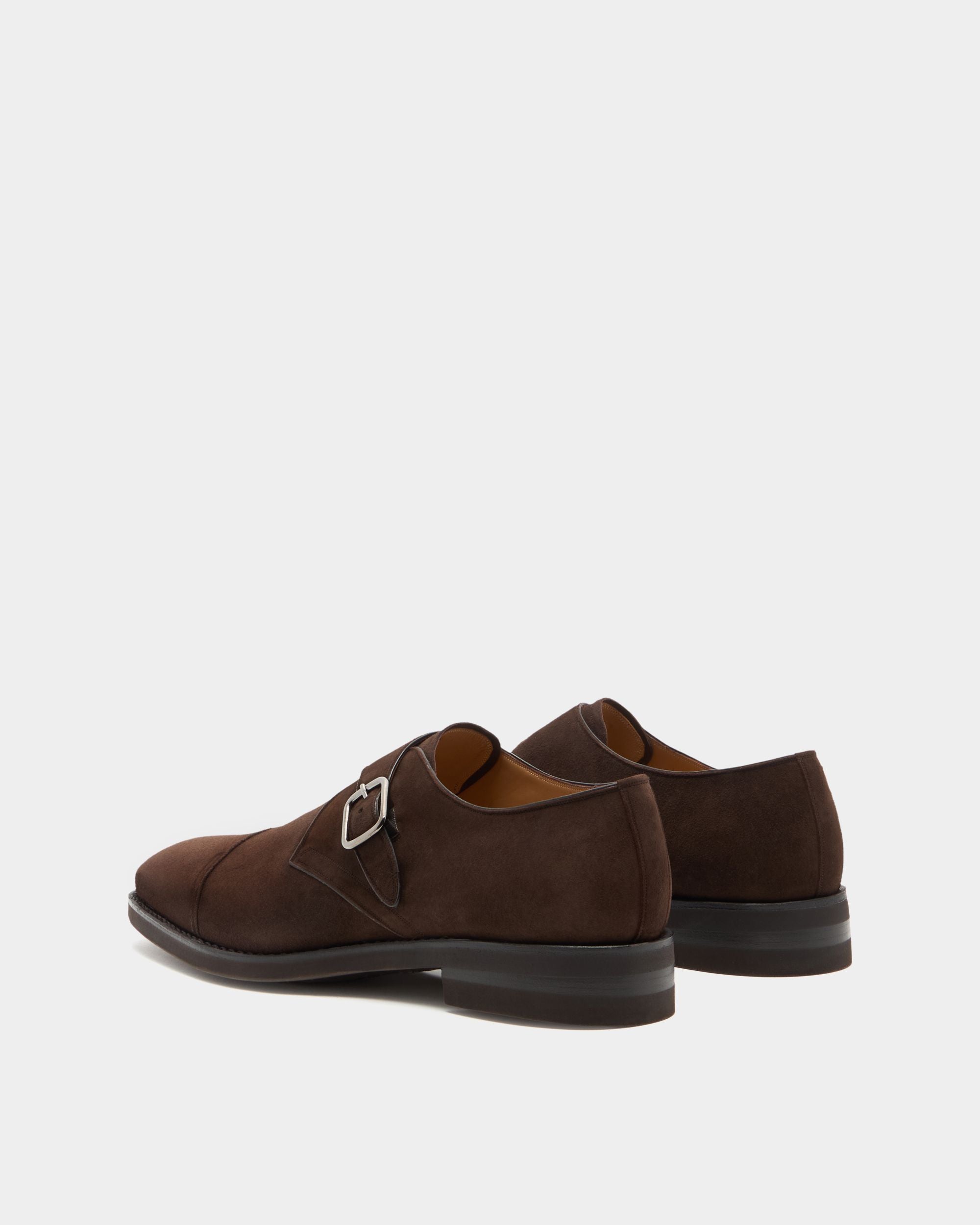 Bally Global - Scribe Un Monk in Ebano Suede - Brown