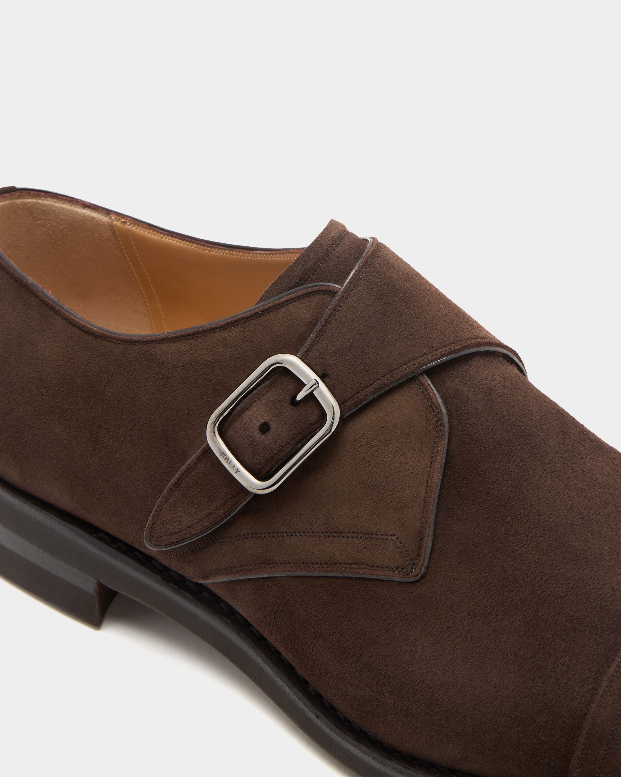 Bally Global - Scribe Un Monk in Ebano Suede - Brown