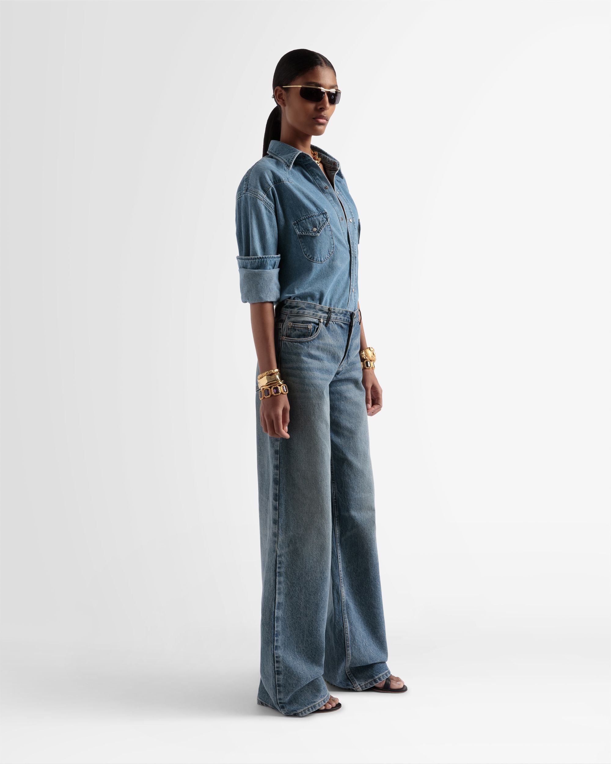 Bally Global - Shirt In Light Blue Chambray - Blue