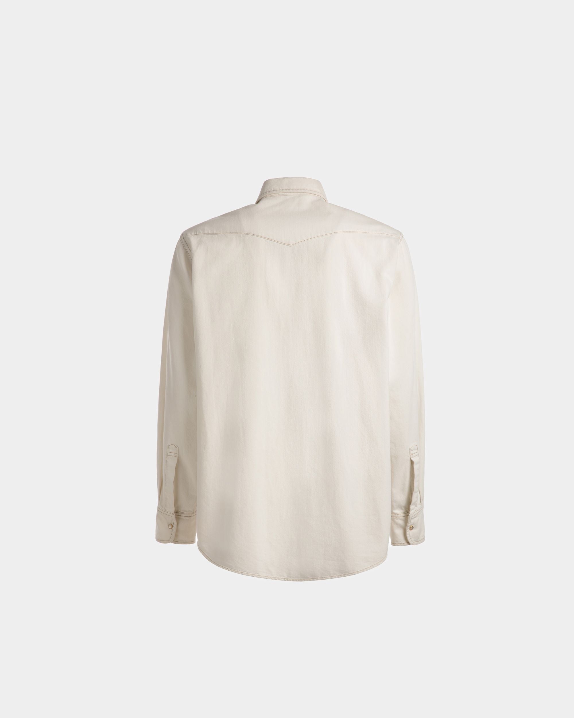 Bally Global - Bleached Shirt In Bone Denim - White