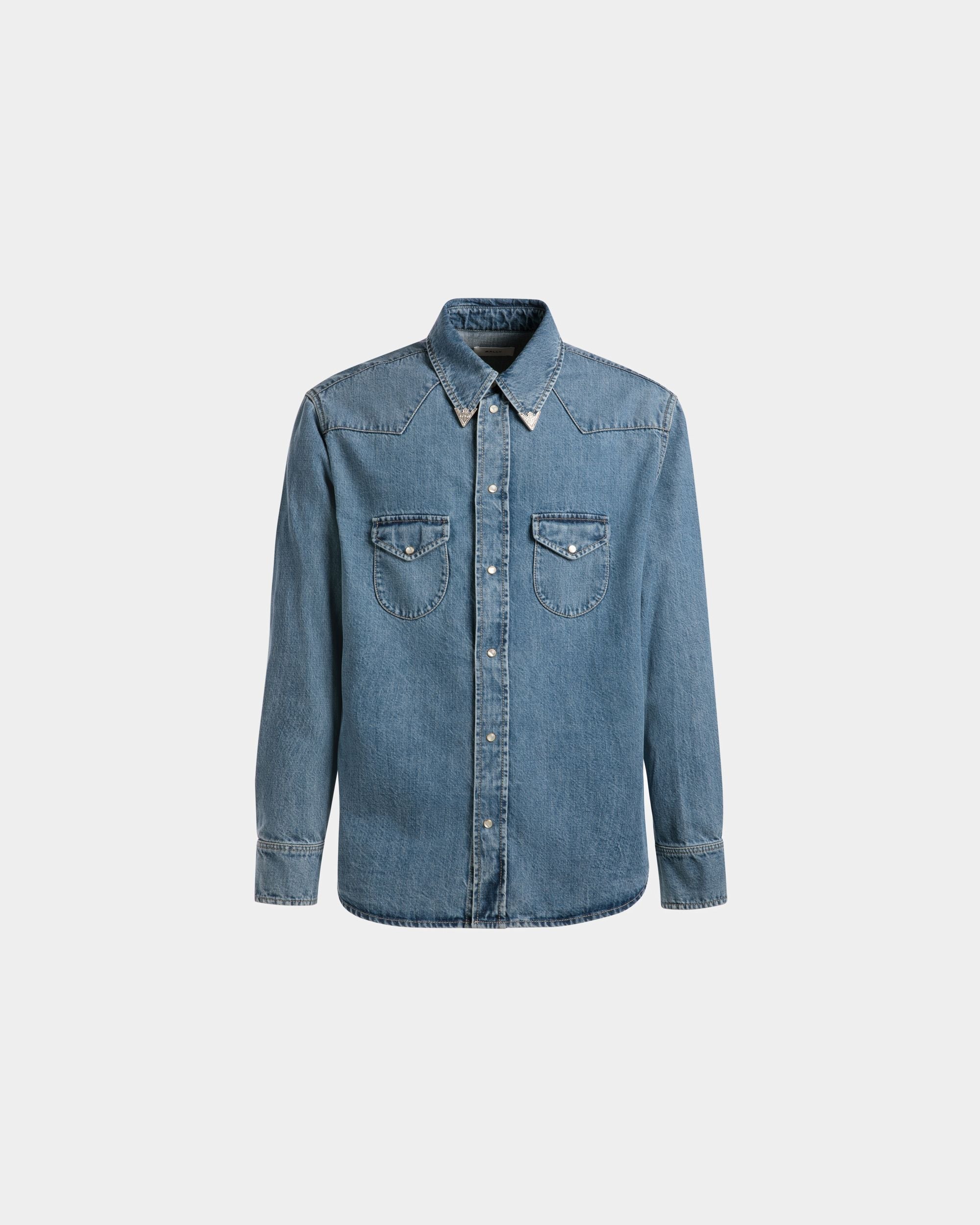 Bally Global - Camisa Tejana De Denim En Azul Claro - Azul