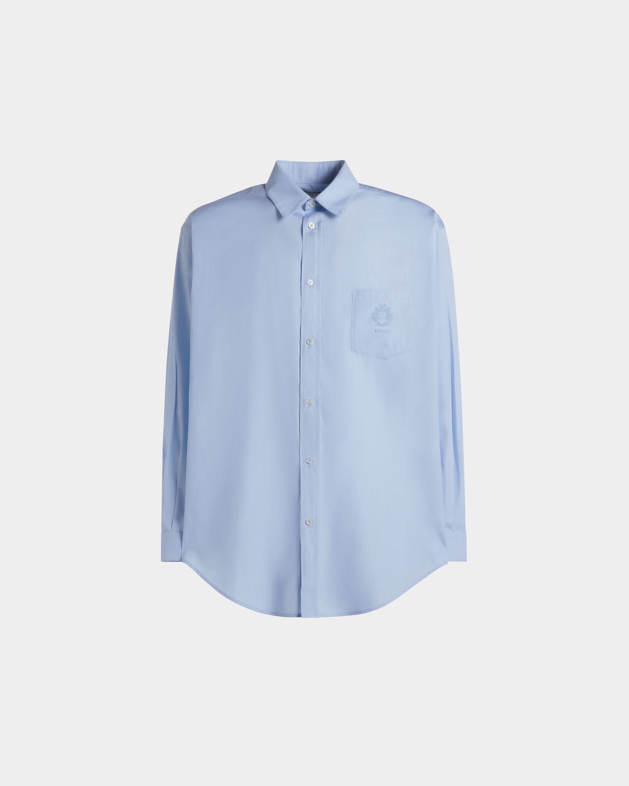 Bally Global - Comfort Long Sleeve Shirt In Light Blue Cotton - Blue