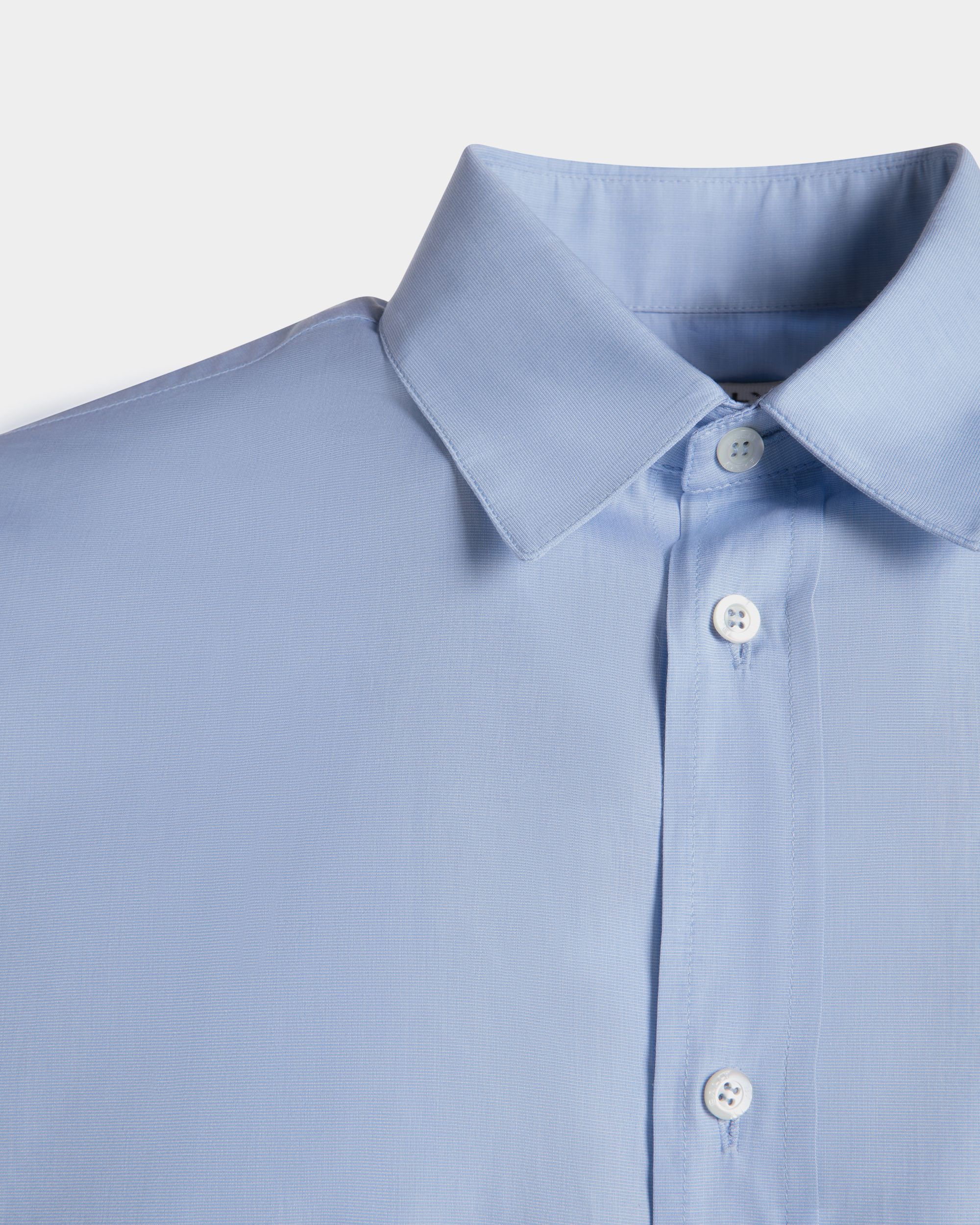 Bally Global - Comfort Long Sleeve Shirt In Light Blue Cotton - Blue