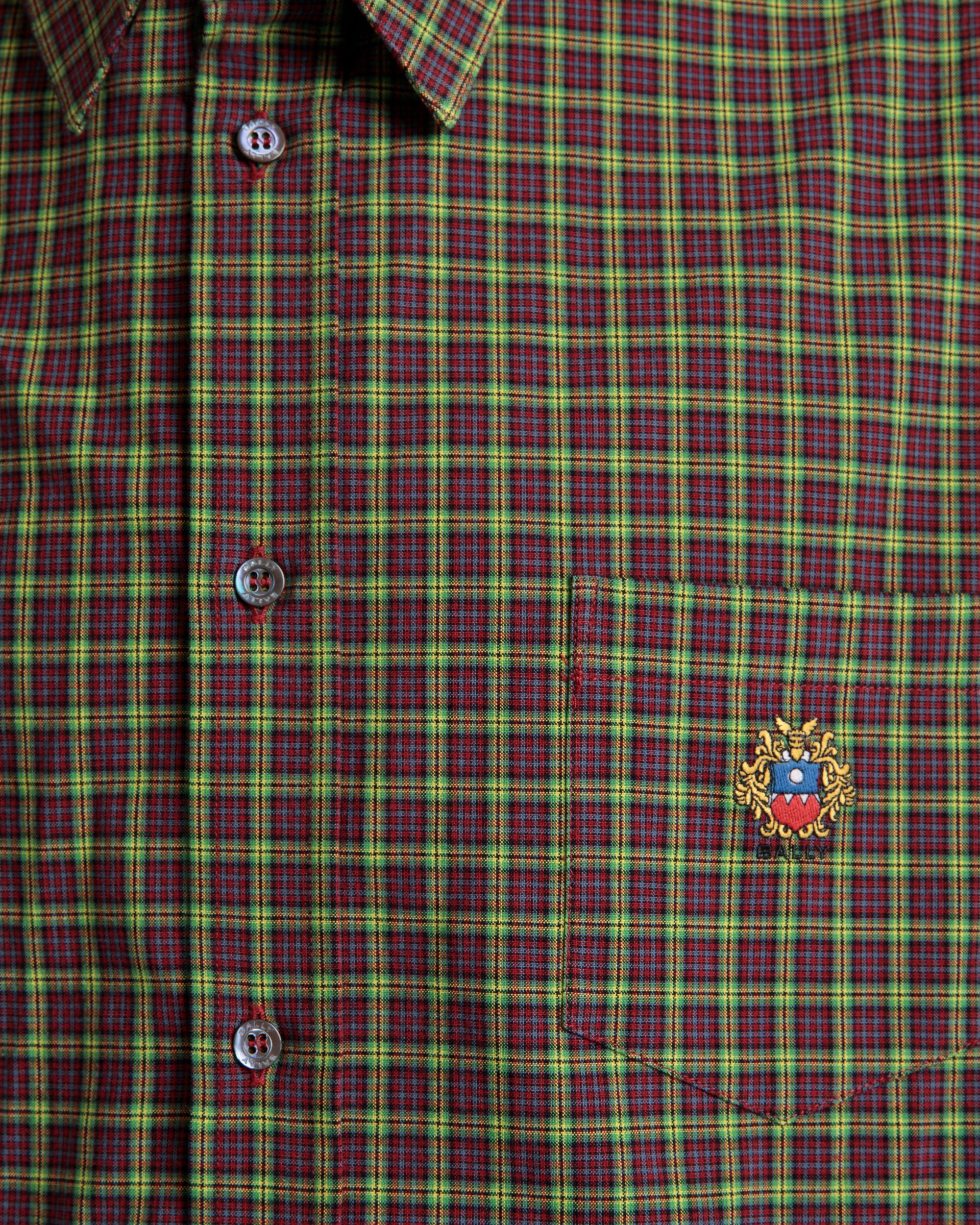 Bally Global - Long Sleeve Shirt With Check Pattern In Multicolor Cotton - Multicolor