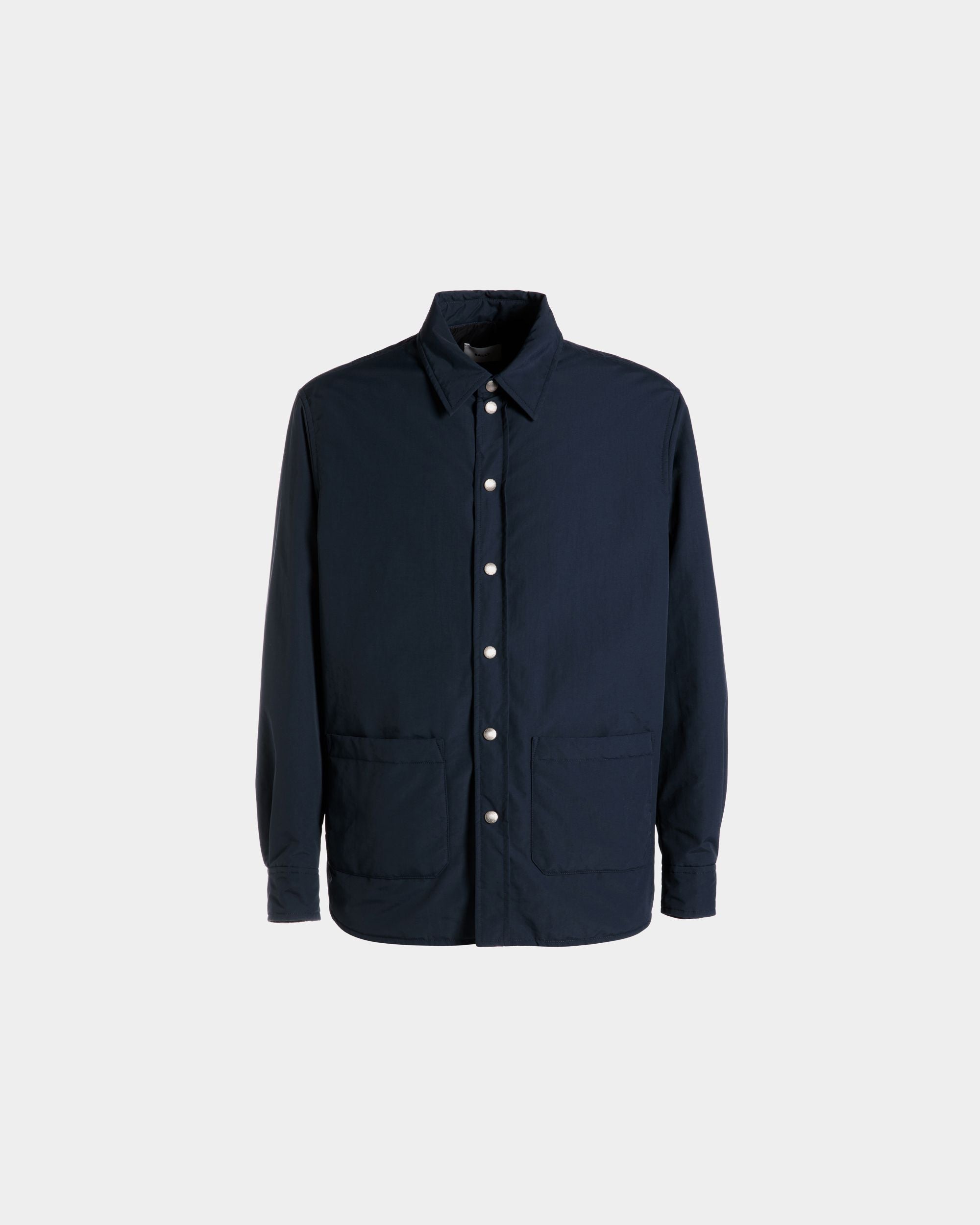 Bally Global - Padded Overshirt In Navy Blue Nylon - Blue