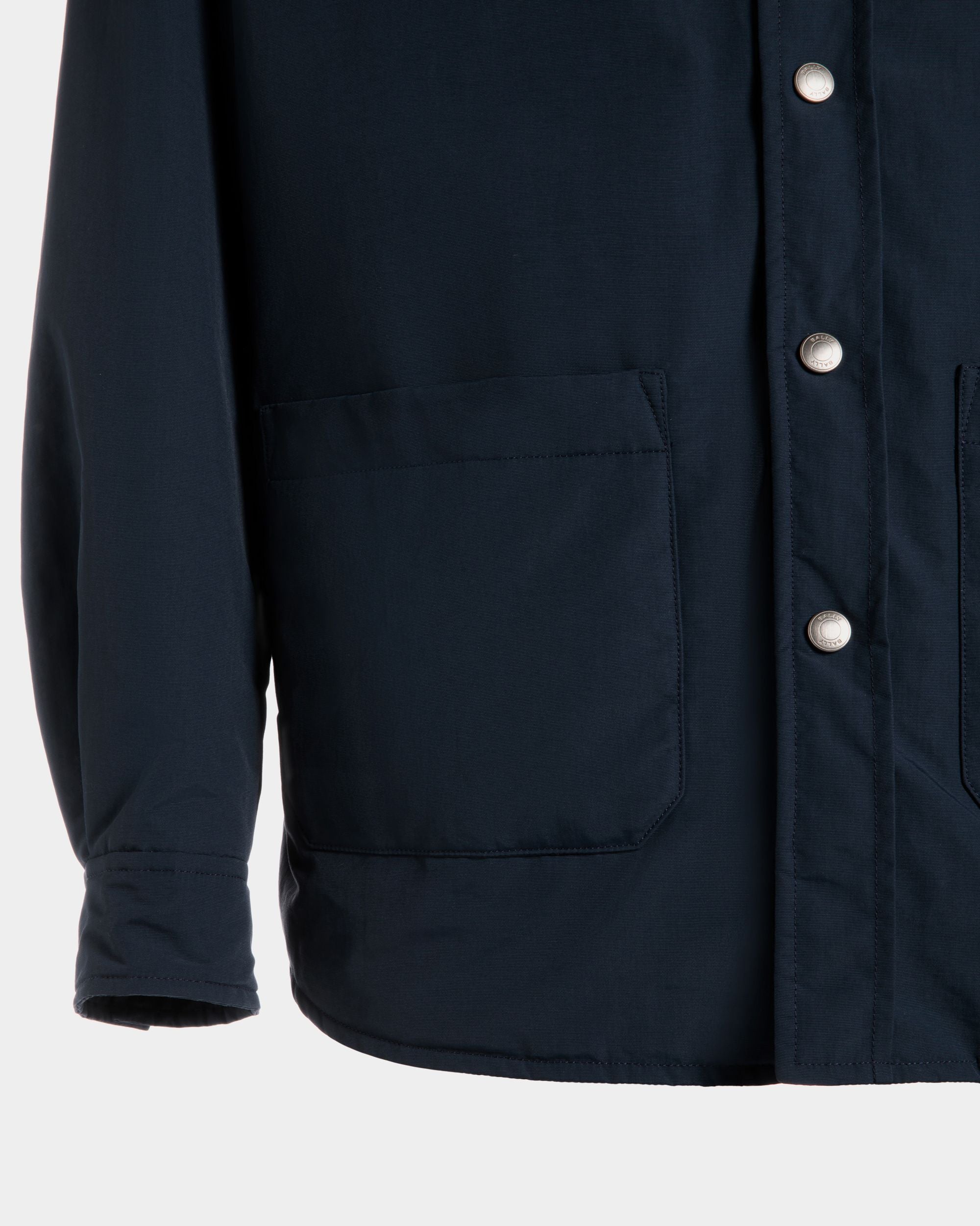 Bally Global - Padded Overshirt In Navy Blue Nylon - Blue