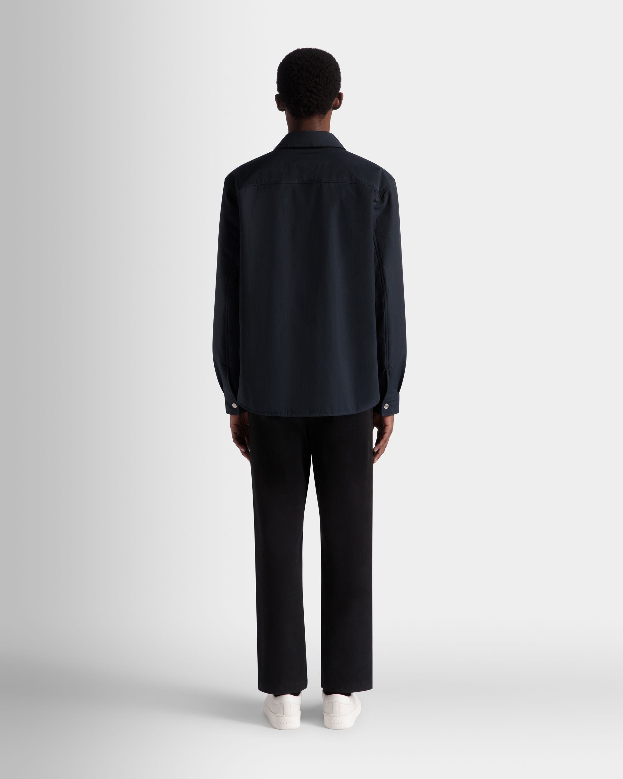 Bally Global - Padded Overshirt In Navy Blue Nylon - Blue