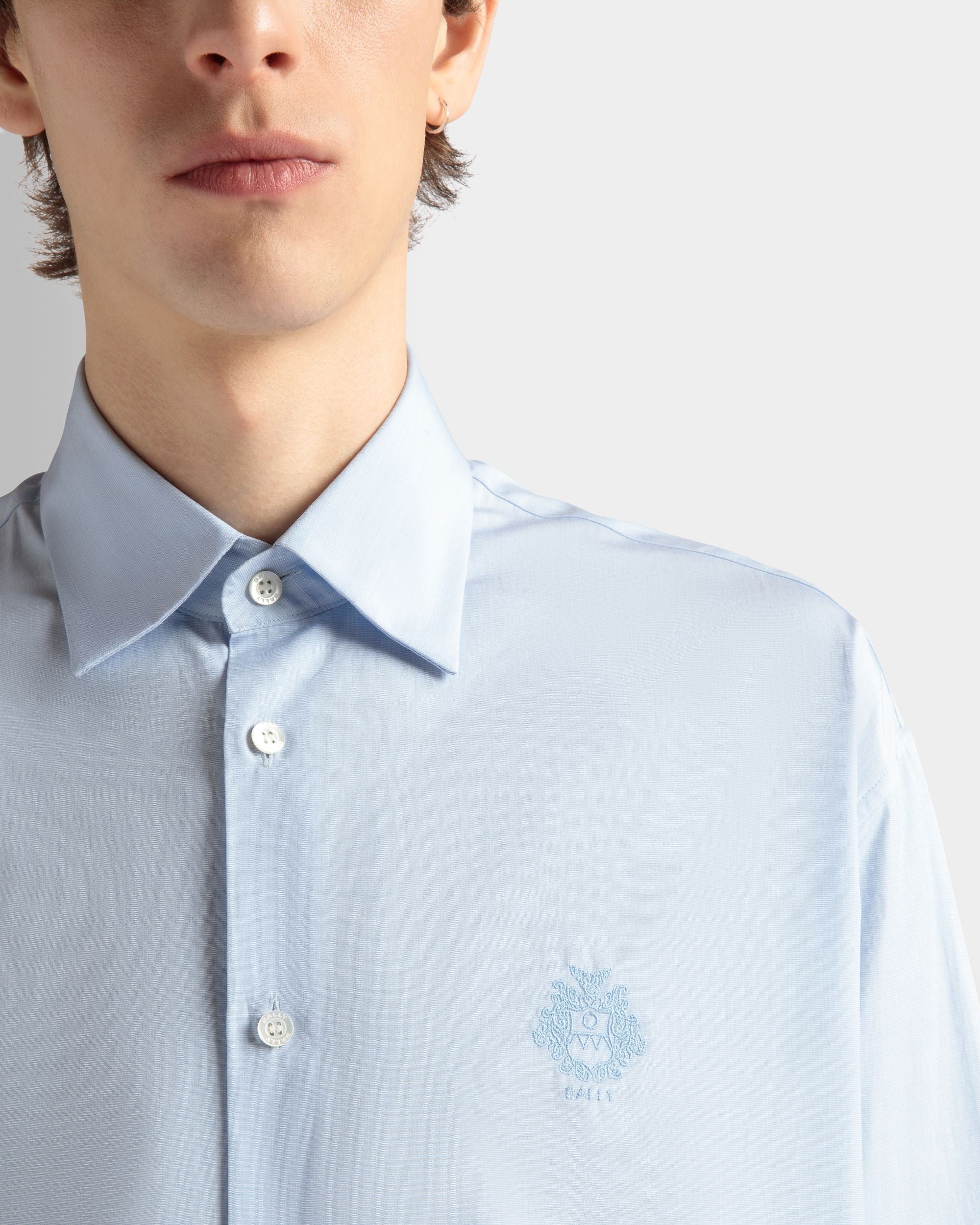 Bally Global - Shirt in Light Blue Cotton - Azul