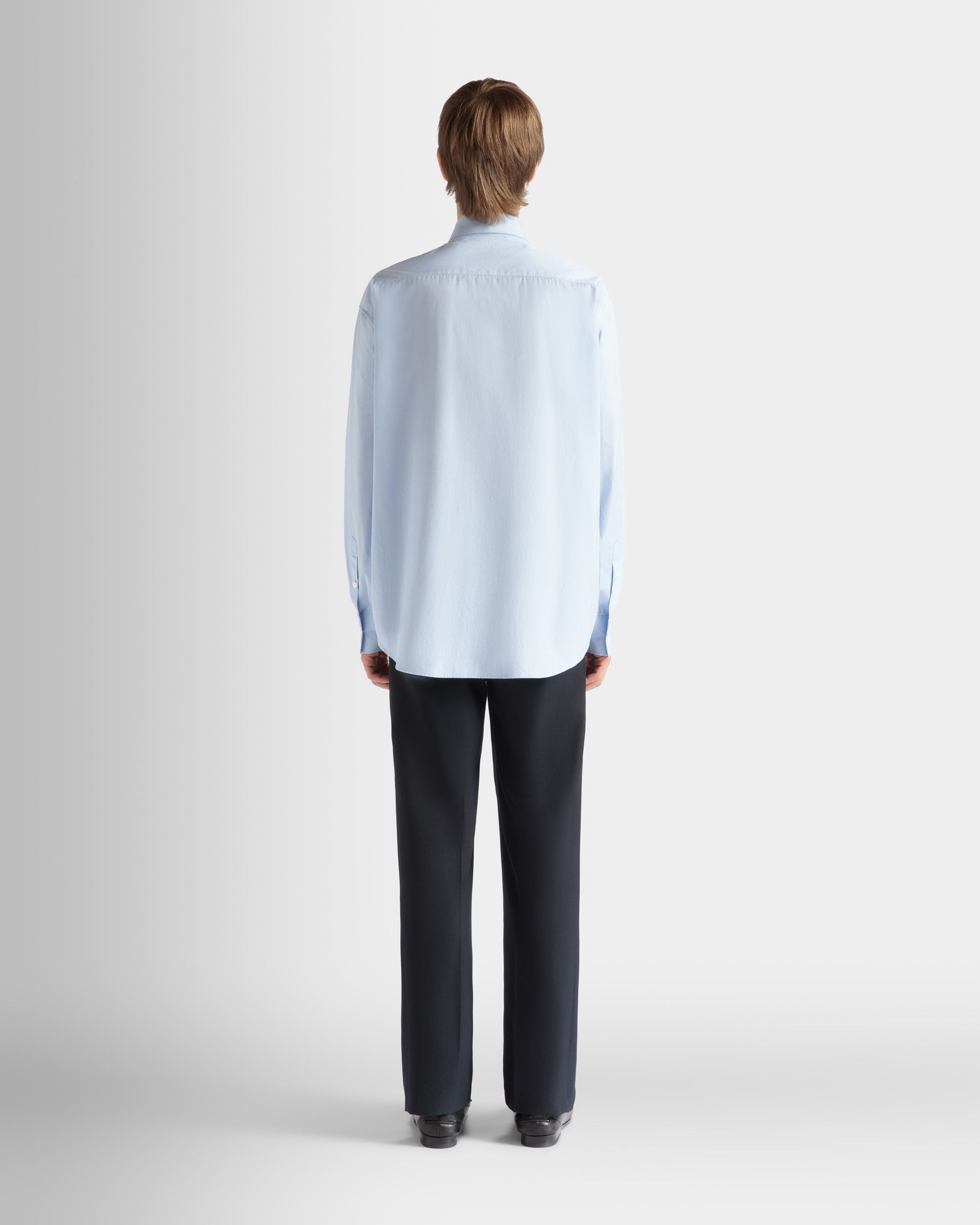 Bally Global - Shirt in Light Blue Cotton - Azul