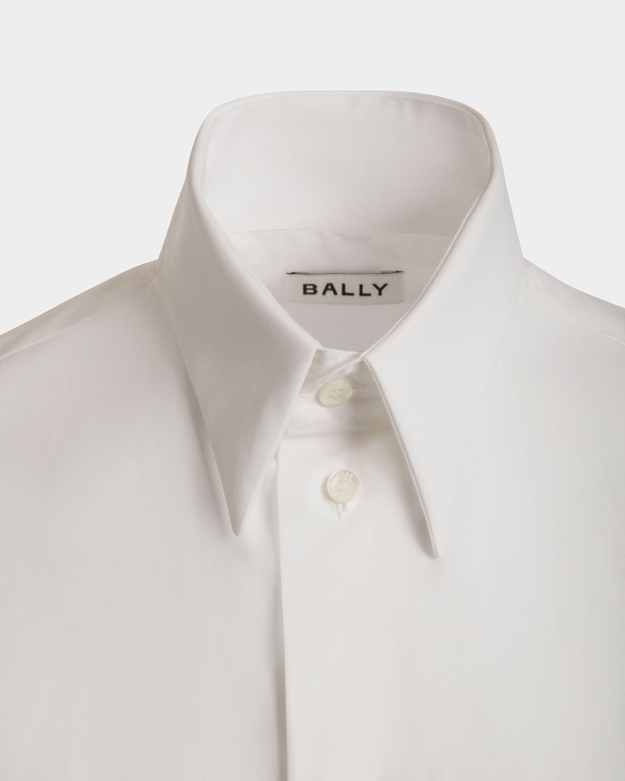 Bally Global - T-Shirt À Manches Longues En Coton Blanc - Blanc