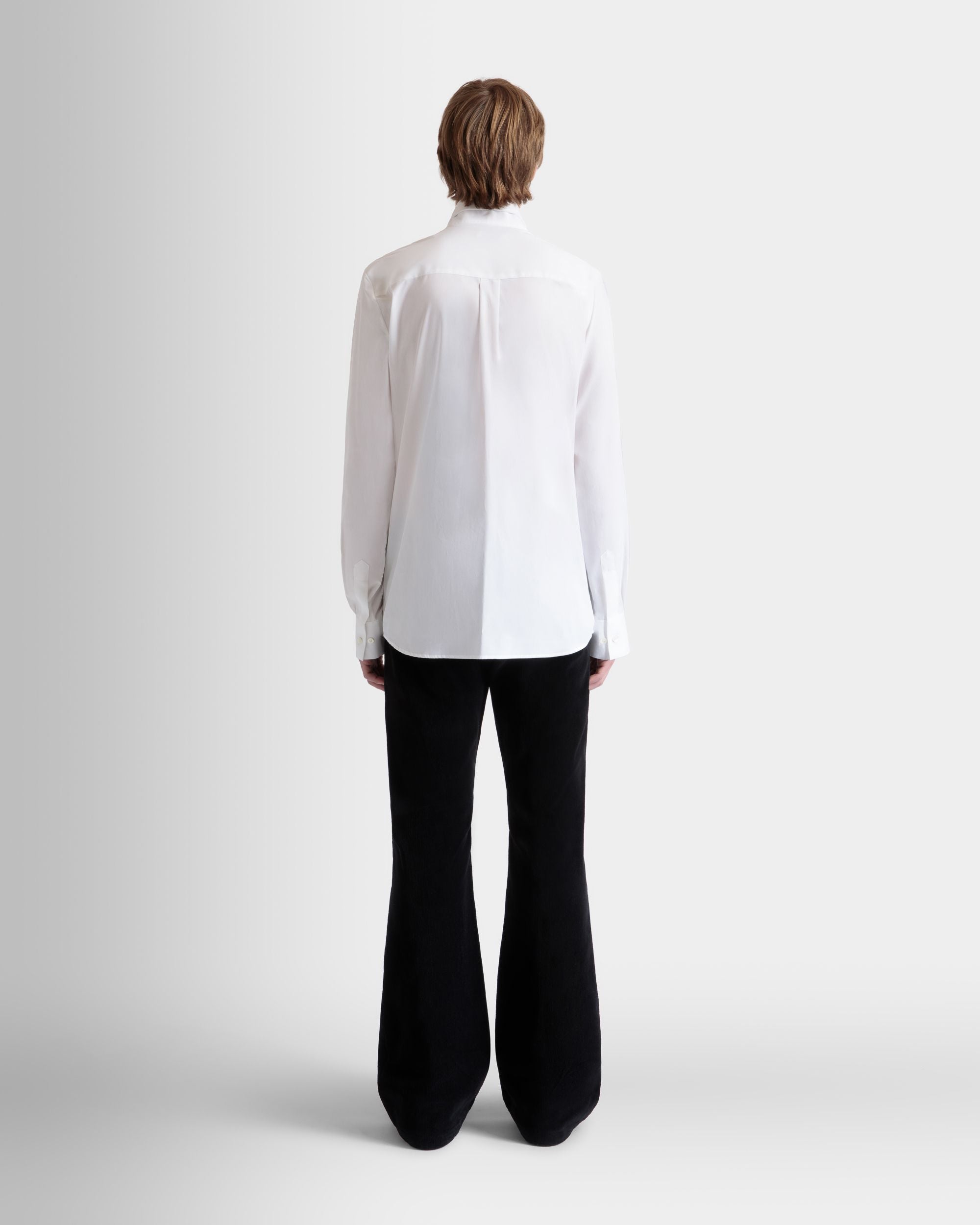 Bally Global - T-Shirt À Manches Longues En Coton Blanc - Blanc